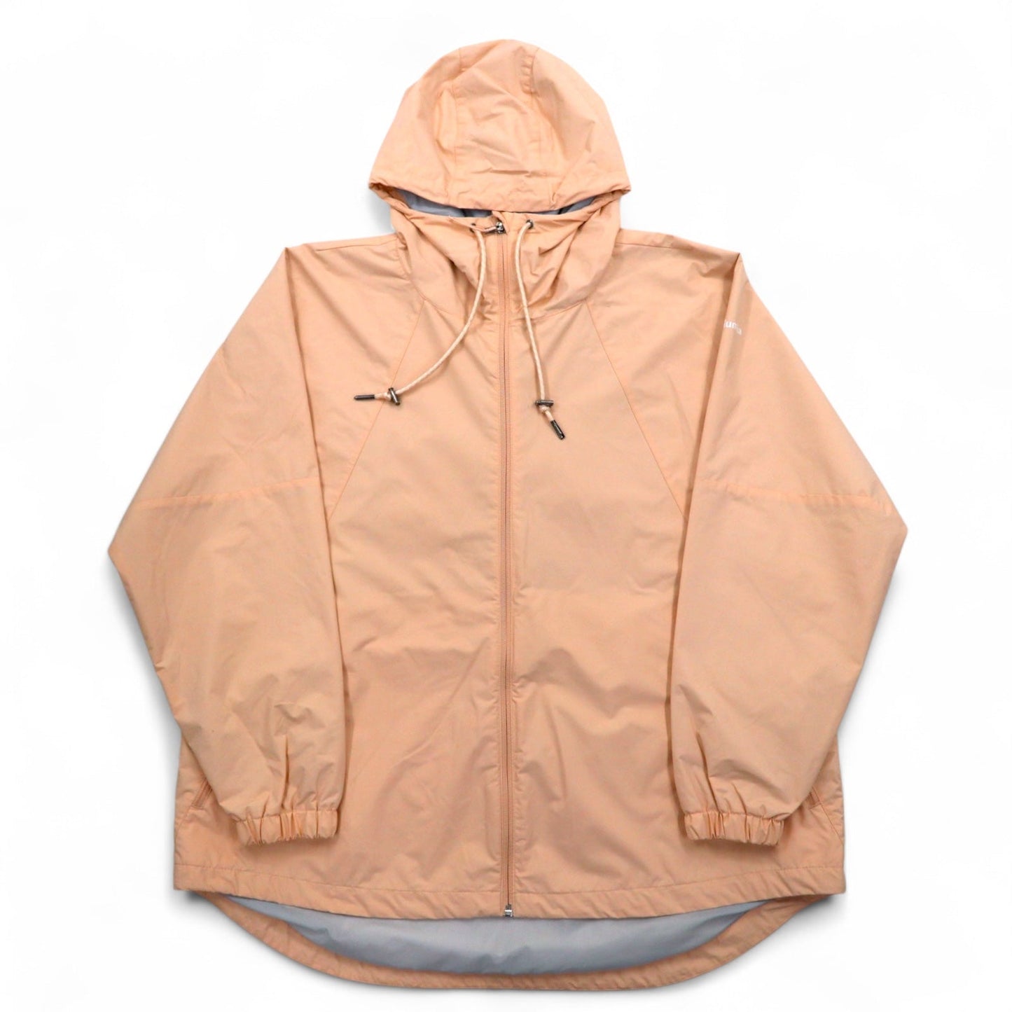 Columbia Park Jacket, Mountain Parka, Rain Jacket, Large, Pink, Nylon, Drawcord