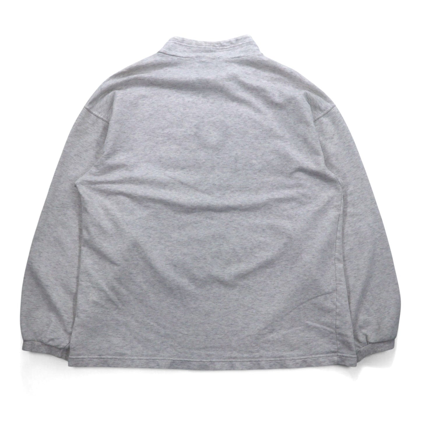 FRED PERRY 90s Drawcord High Neck Sweatshirt, Size L, Gray, Bottle Neck, Made in Japan
