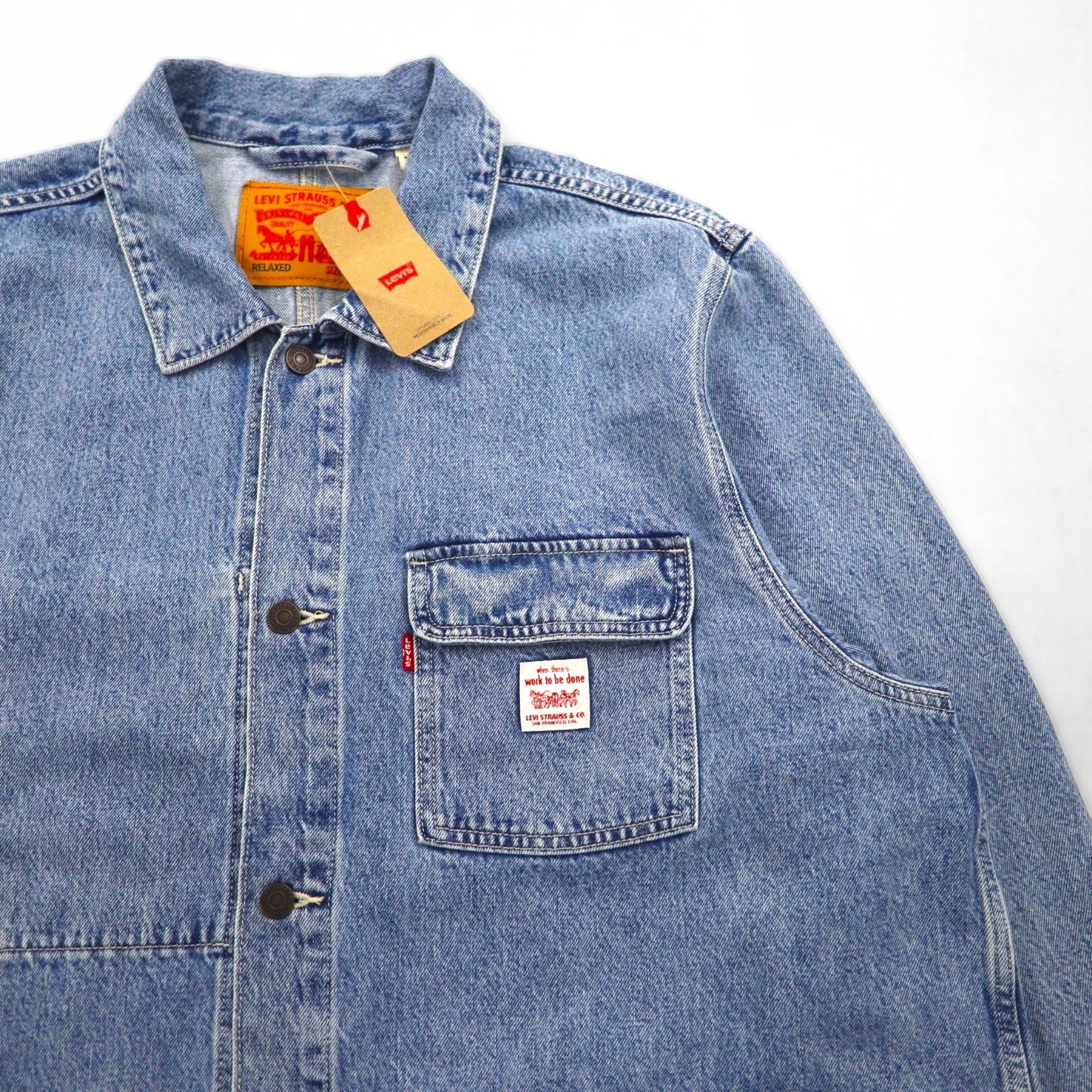 Levi’s WORKWEAR エンジニアコート Engineer Coat カバーオール 2XL インディゴ デニム RELAXED A0744-0003 未使用品