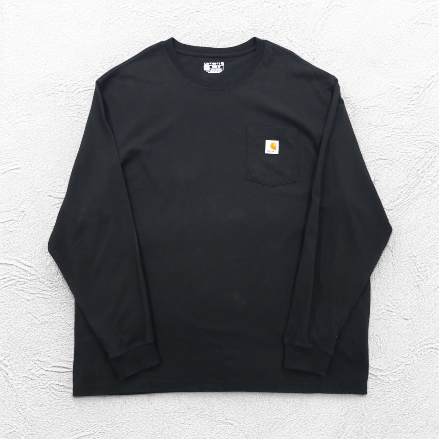 carhartt ルーズフィット ポケット付き ロングスリーブ Tシャツ ロンT 2XL LOOSE FIT ブラック K126 グアテマラ製