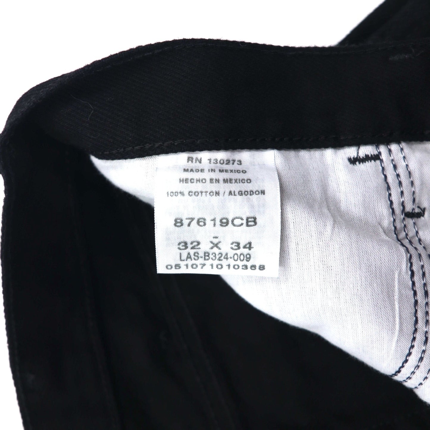 RUSTLER (Wrangler) Straight-leg Denim Jeans, Size M, Black, Regular Fit, 87619CB, Made in Mexico, Unused