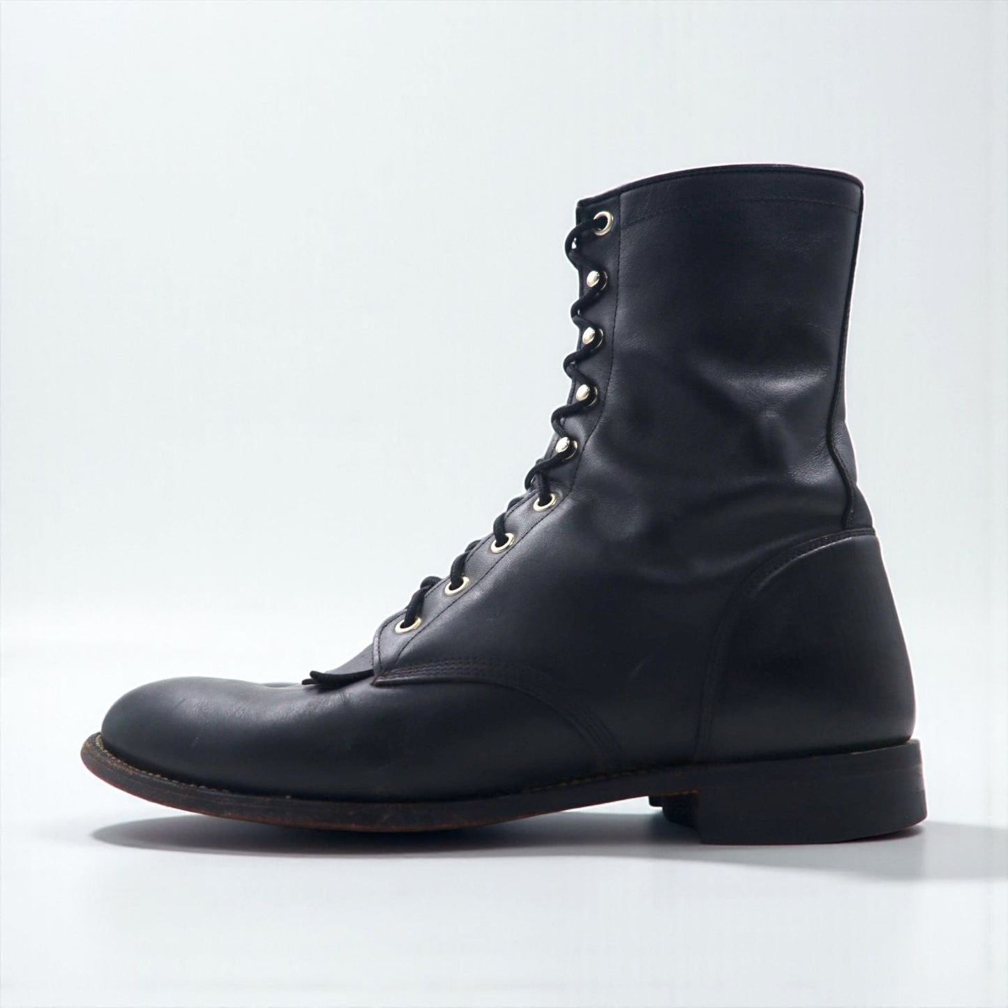 Justin レースアップブーツ 27.5cm ブラック キルト レザー STYLE 506 73170 V1511