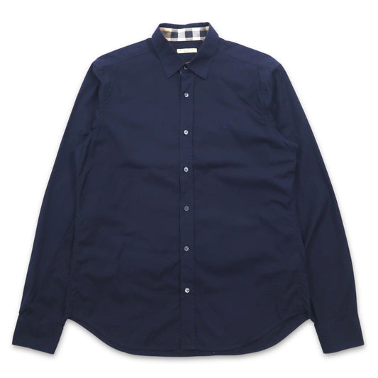 BURBERRY BRIT Dress Shirt, Size L, Dark Navy, with Embroidered Logo (THTHAGAR129SAM)
