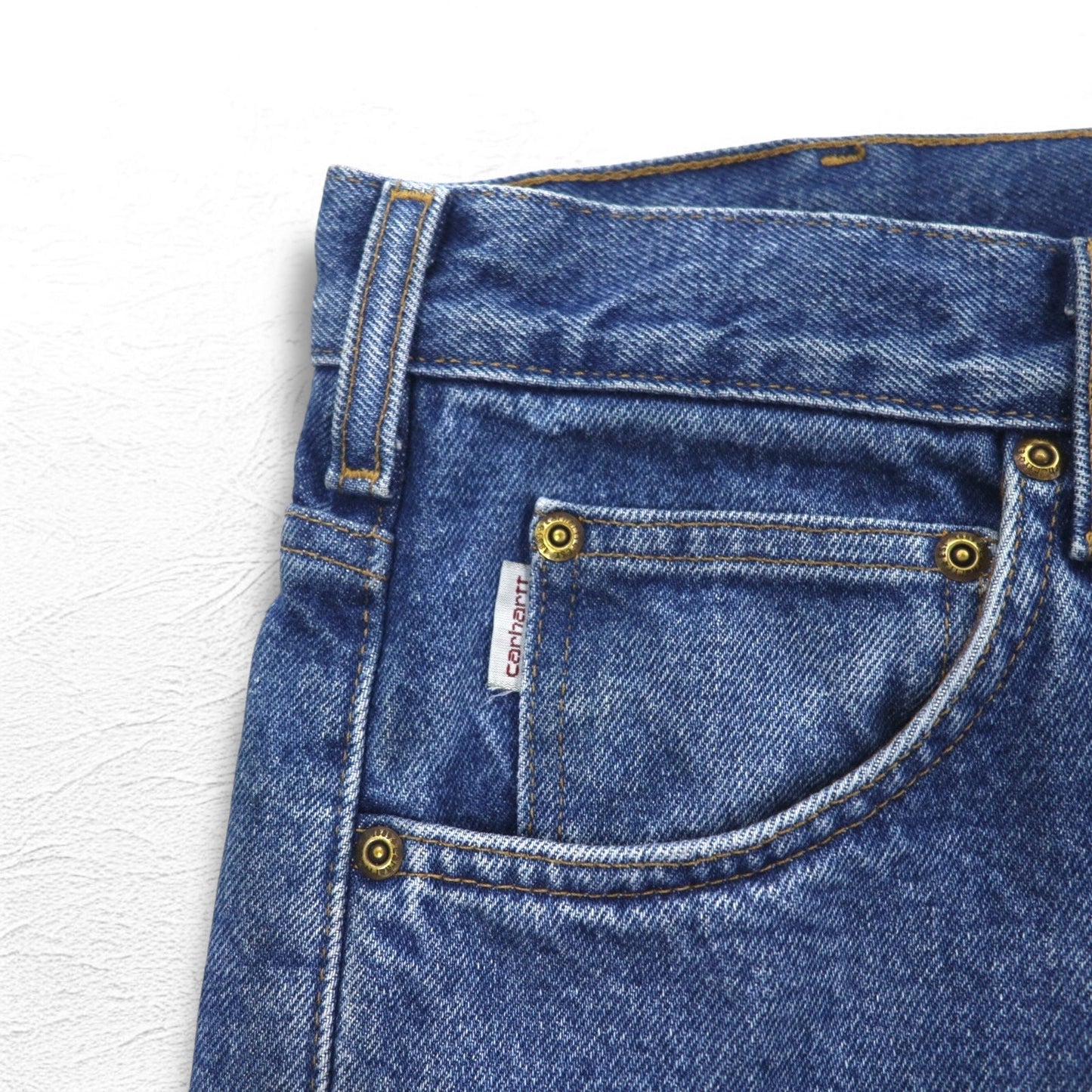 Carhartt Relaxed Fit Flannel-Lined Denim Pants, Size XL, Indigo with Blue Check Lining, B172 DST, Made in Mexico