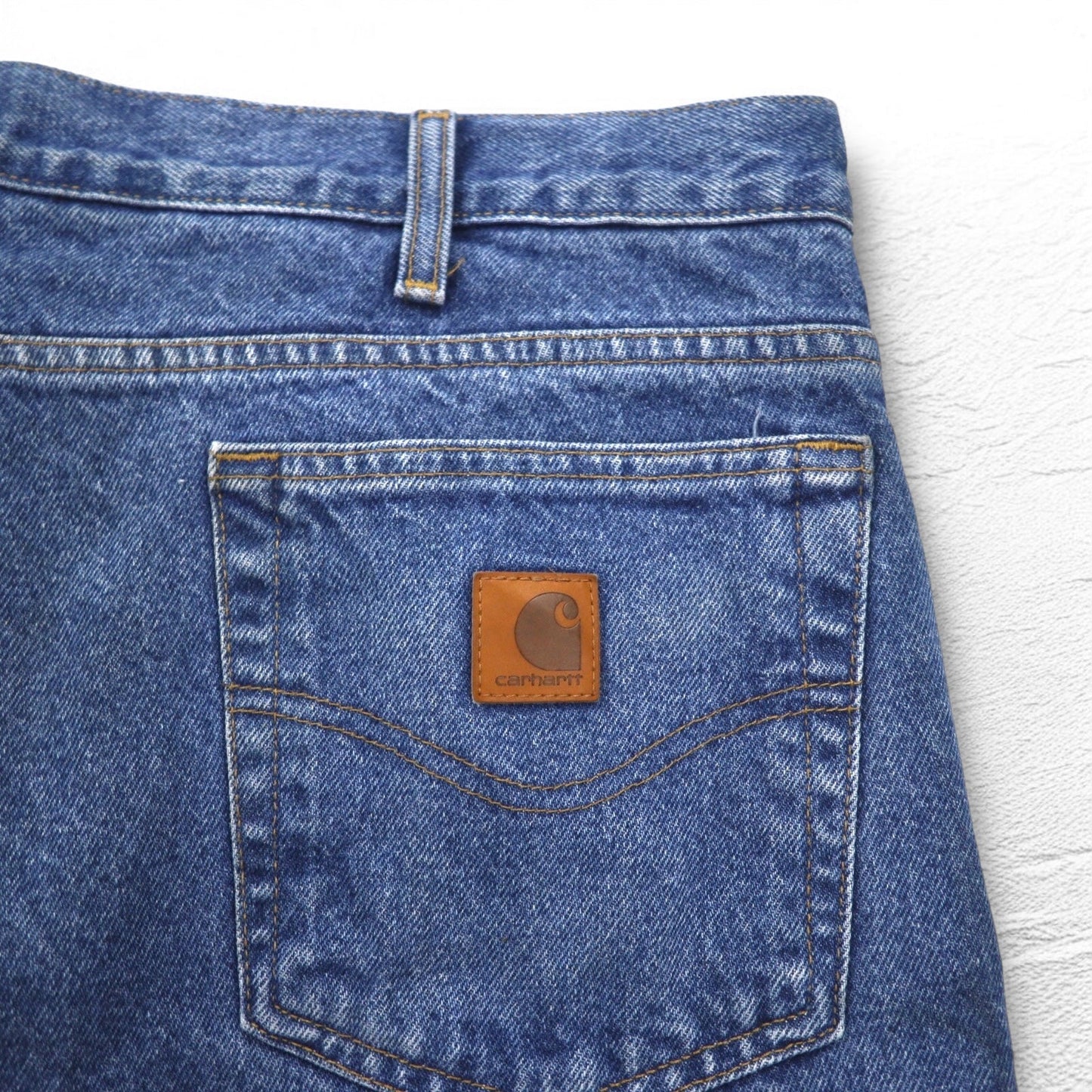 Carhartt Relaxed Fit Flannel-Lined Denim Pants, Size XL, Indigo with Blue Check Lining, B172 DST, Made in Mexico