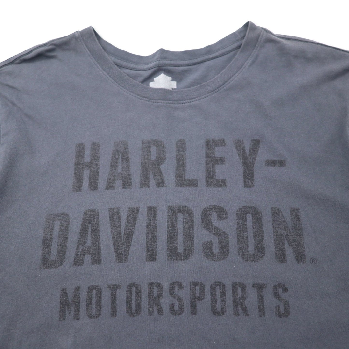 HARLEY DAVIDSON Logo Print T-Shirt, Gray Cotton, Size 2XL