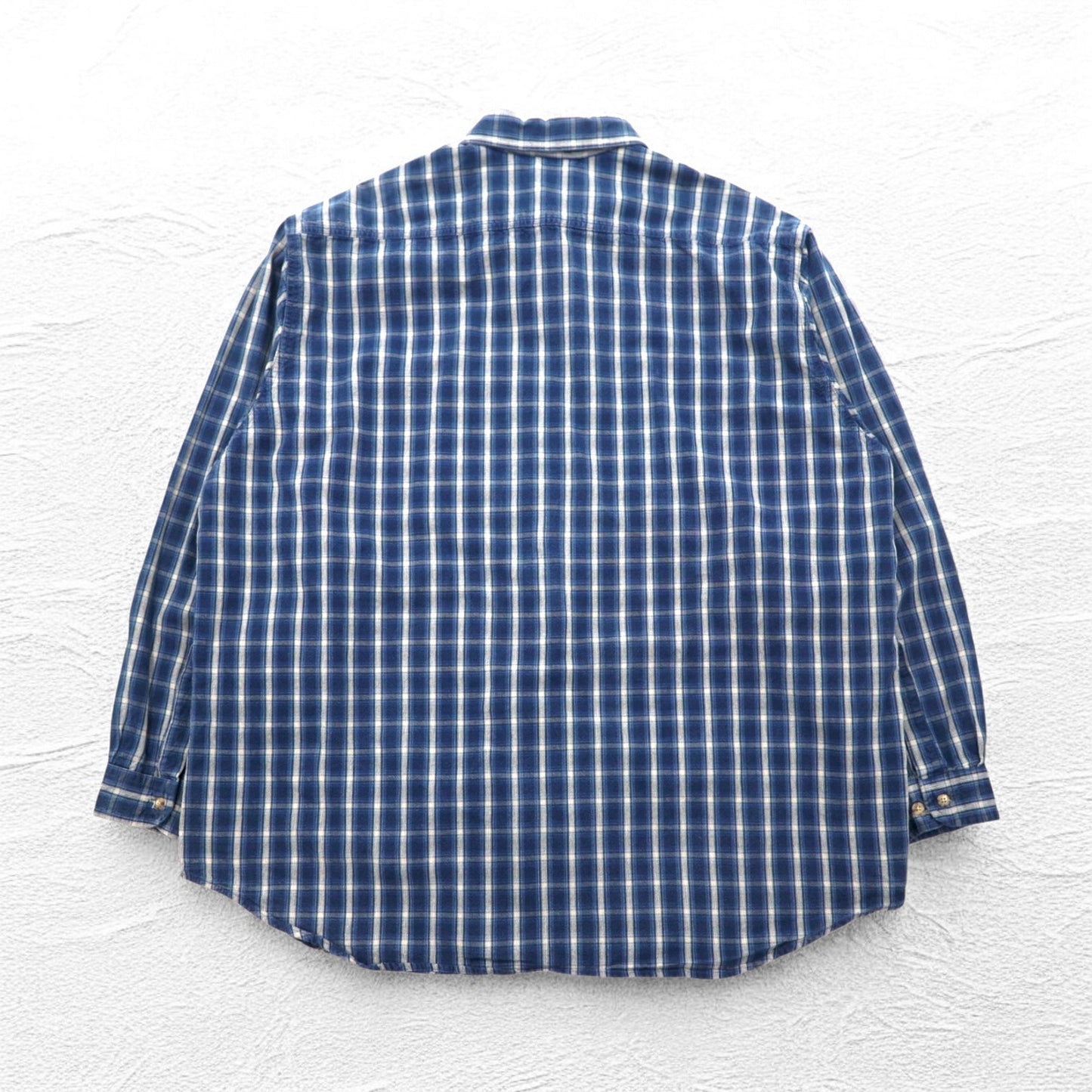 Carhartt button-down flannel shirt, size 2XL, blue check cotton
