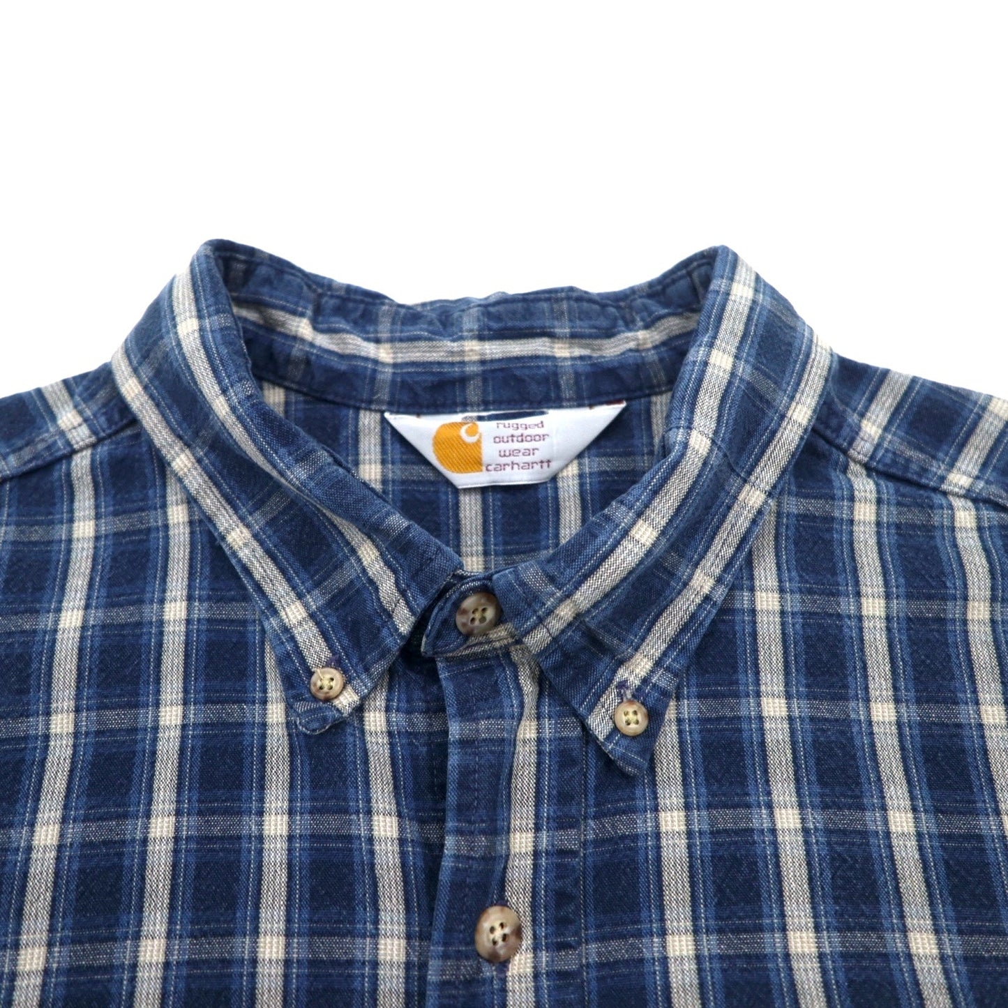 Carhartt button-down flannel shirt, size 2XL, blue check cotton