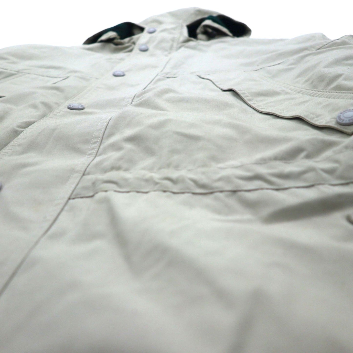 Eddie Bauer 90年代 65/35クロス マウンテンパーカー XL ベージュ フード着脱 ボア裏地 ドローコード