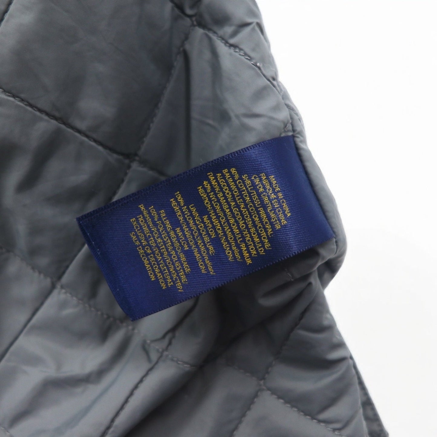 POLO RALPH LAUREN M-65 Field Jacket, Military Jacket, Size L, Gray, Logo Patch