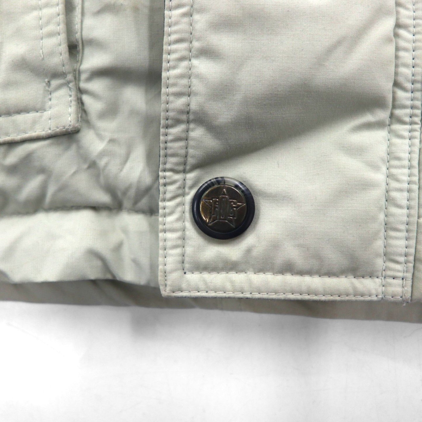 LONDON FOG 90年代 65/35クロス スタンドカラー ダウンジャケット 2XL ベージュ ドローコード