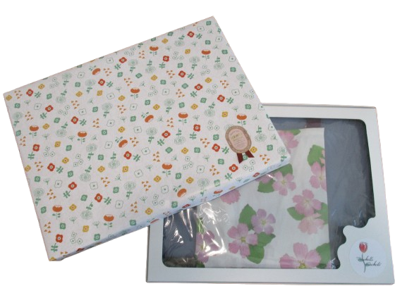 [Michelle Machoto]  ミッシェルマコット イワウチワ柄 ロング ワイド ギャザー エプロン D-0005