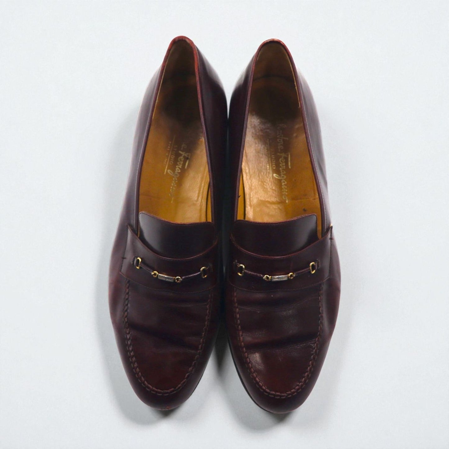Salvatore Ferragamo ホースビット ローファー 27.5cm レザー モカシン 4505 220 イタリア製