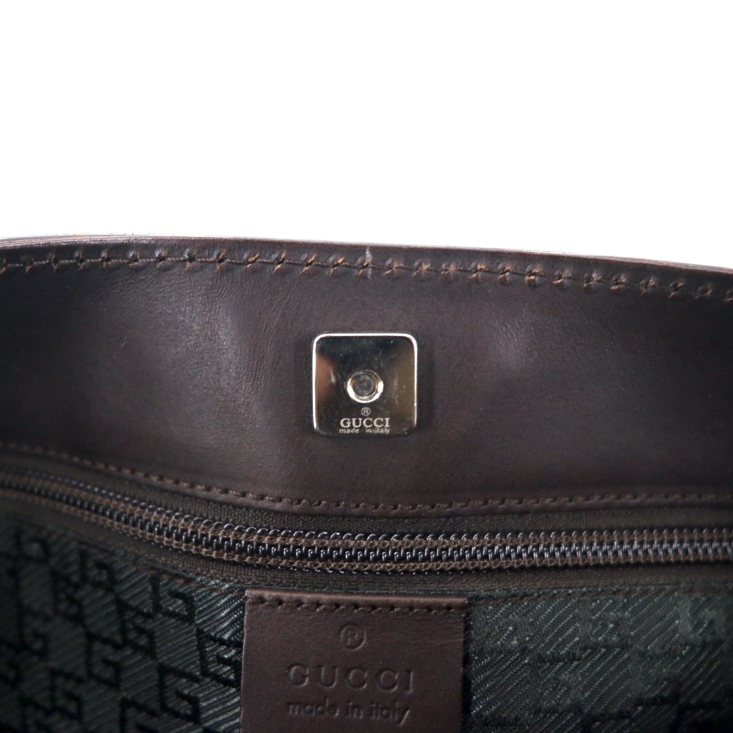GUCCI 2-way canvas tote bag/shoulder bag in beige with leather accents 106301 1705