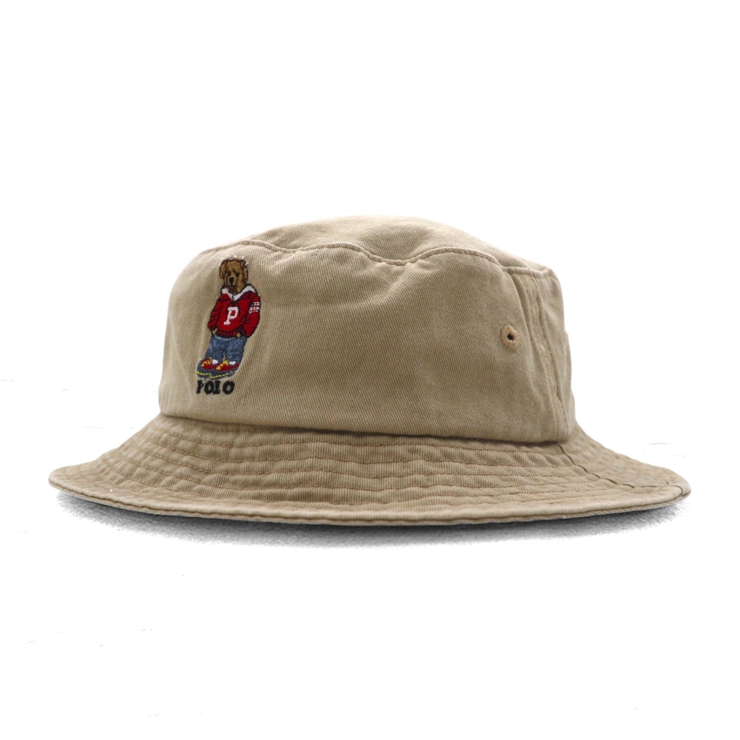 POLO RALPH LAUREN Polo Bear Bucket Hat, 59cm, Beige Cotton