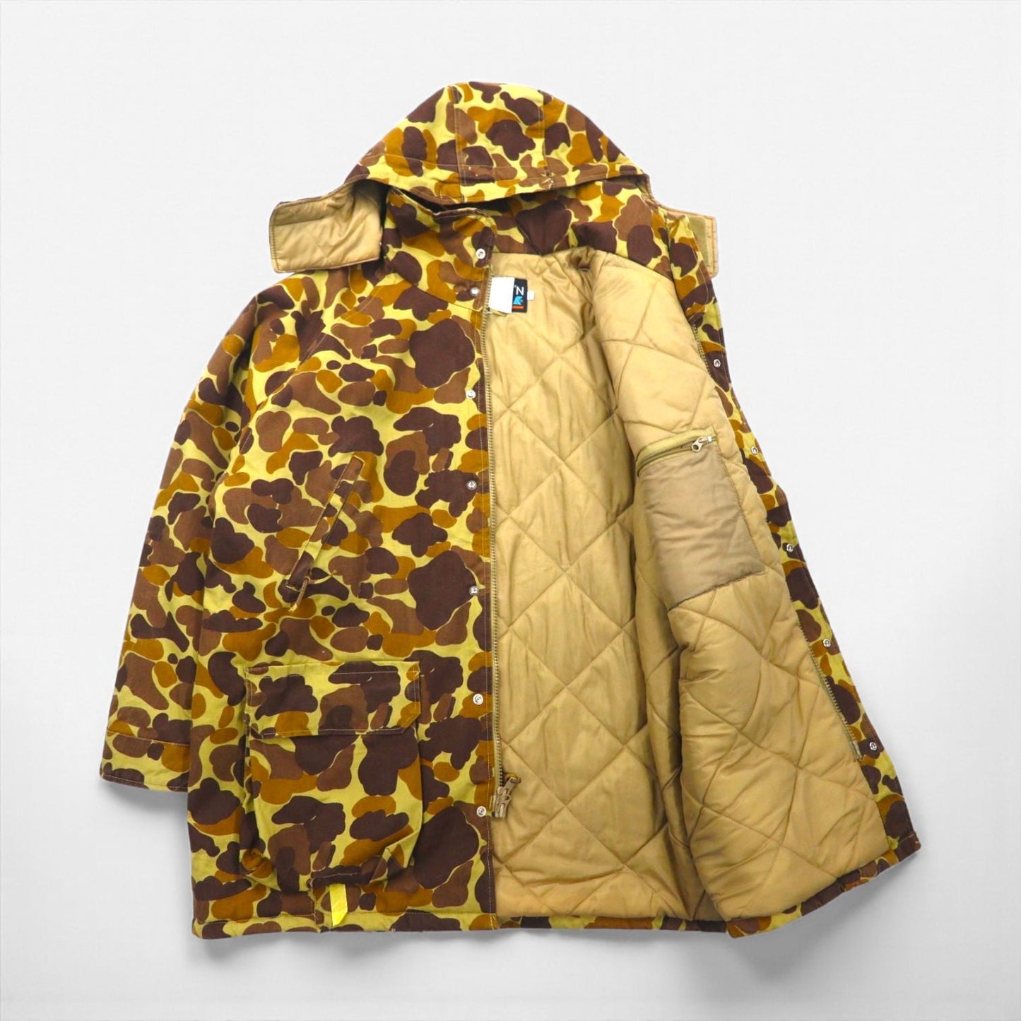 MOUNT’N PRAIRIE 90年代 ダックハンターカモ ハンティングジャケット XL カーキ 中綿 フード着脱式