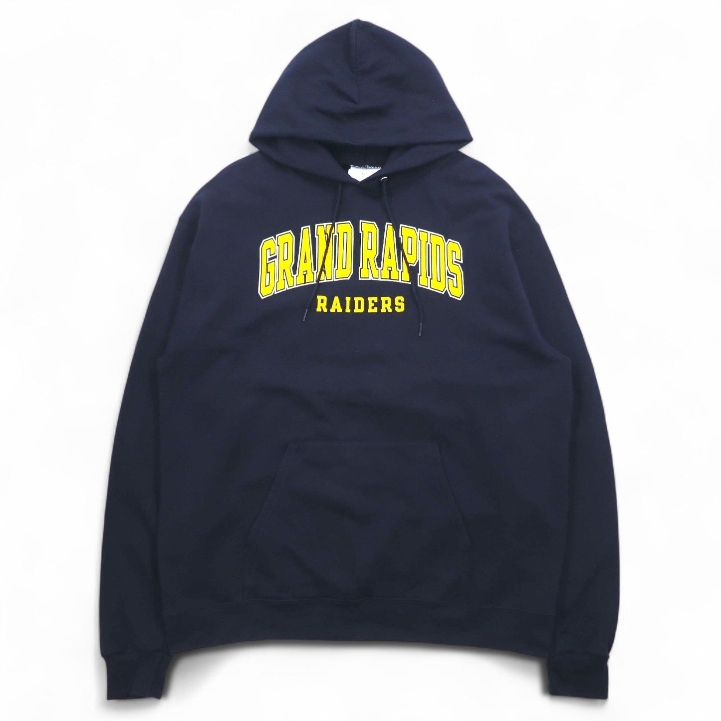 Champion プルオーバー パーカー 3XL ネイビー ビッグサイズ GRAND RAPIDS RAIDERS エルサルバドル製