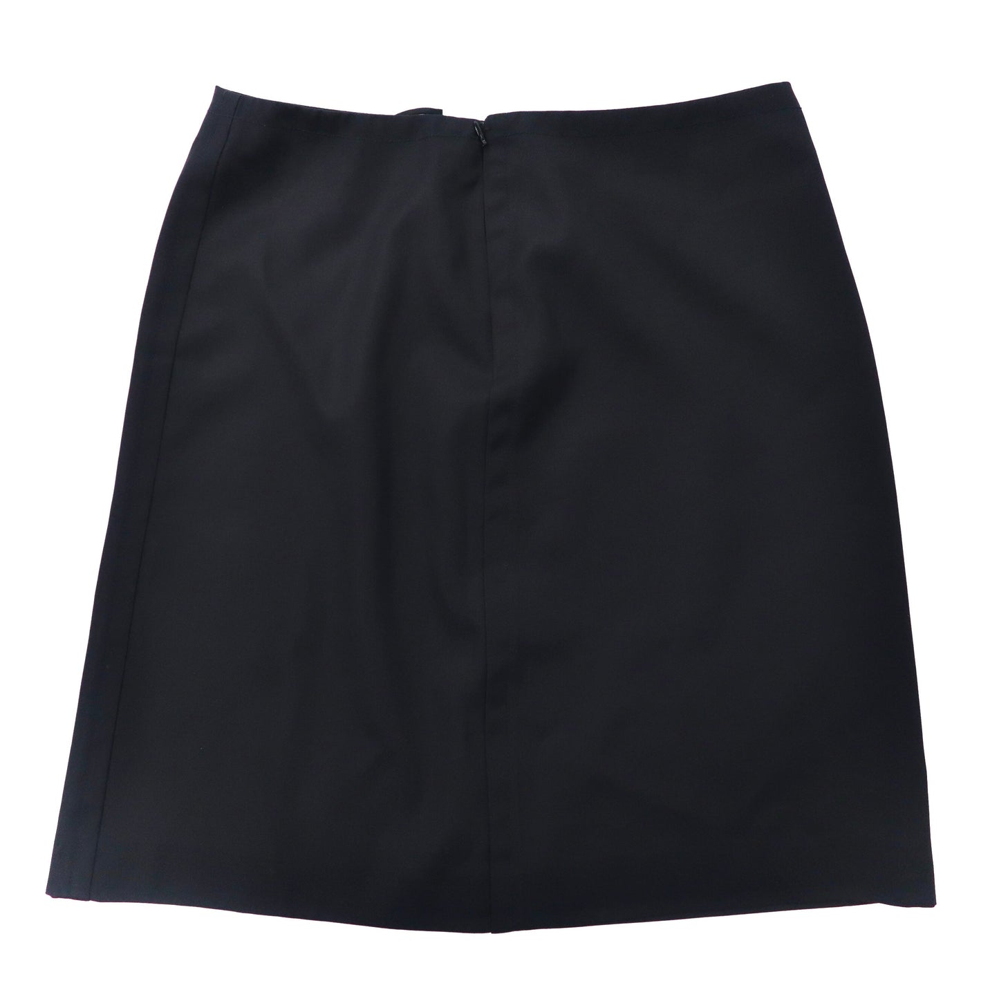 PRADA Slim Skirt, Size 42, Navy, Wool and Silk Blend, Made in Romania