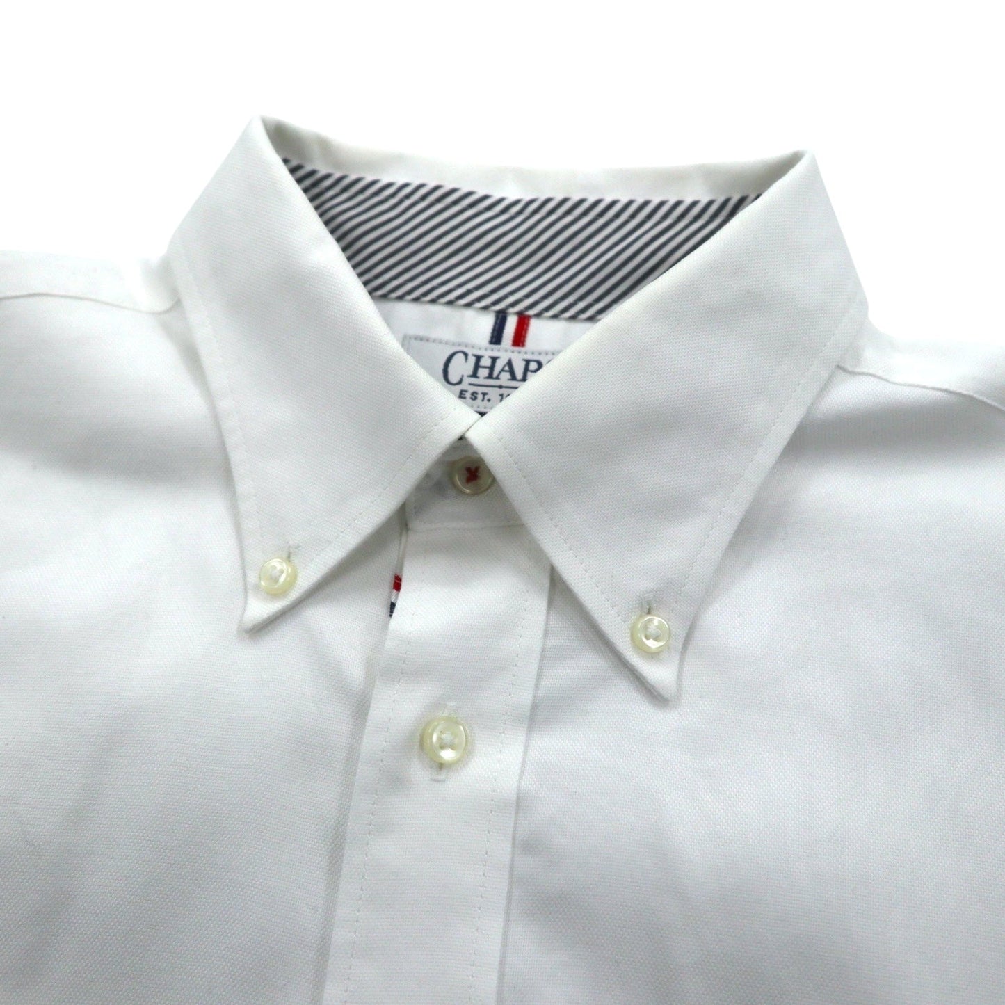 CHAPS Oxford Button-Down Shirt, Large, White, Non-Iron Pure Cotton