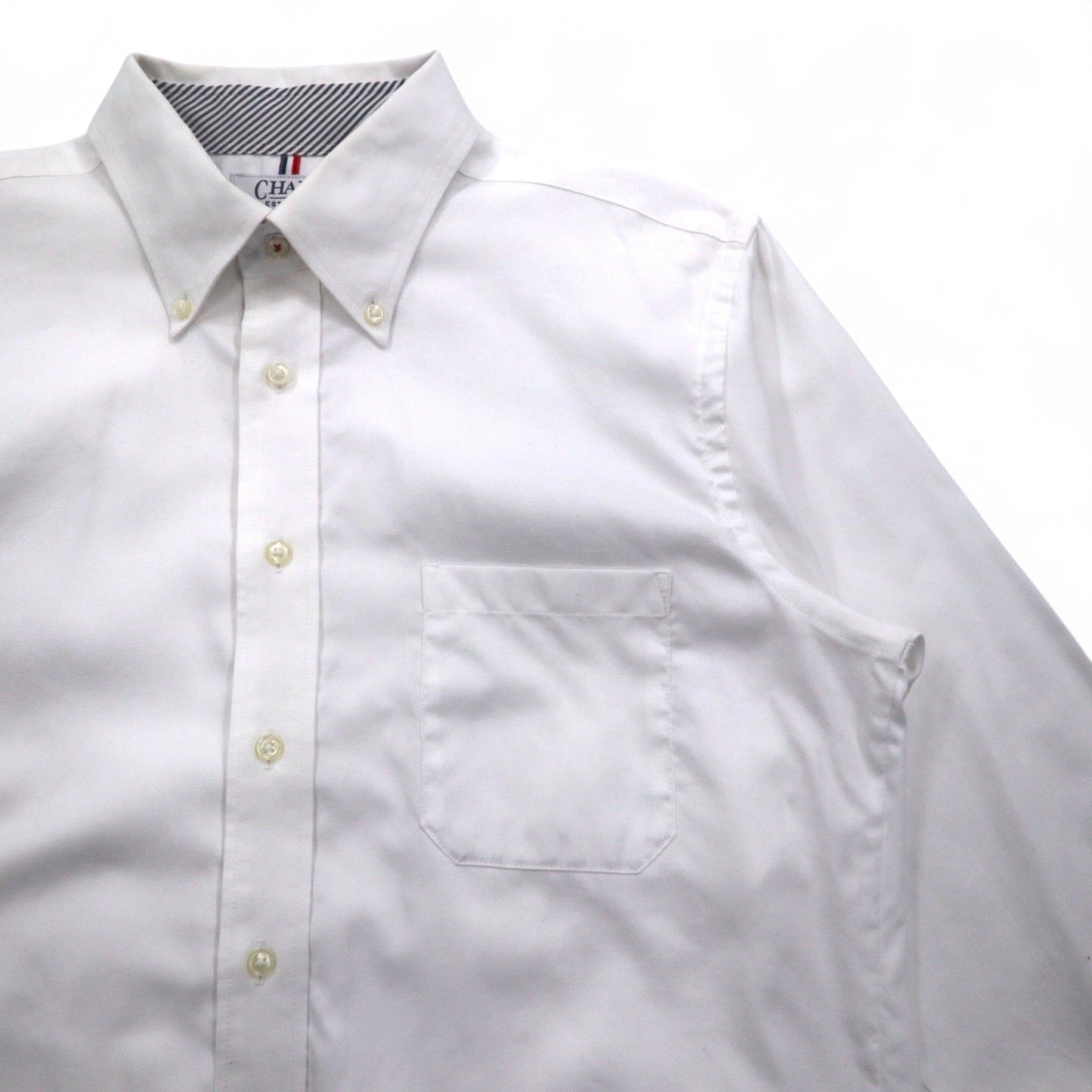 CHAPS Oxford Button-Down Shirt, Large, White, Non-Iron Pure Cotton