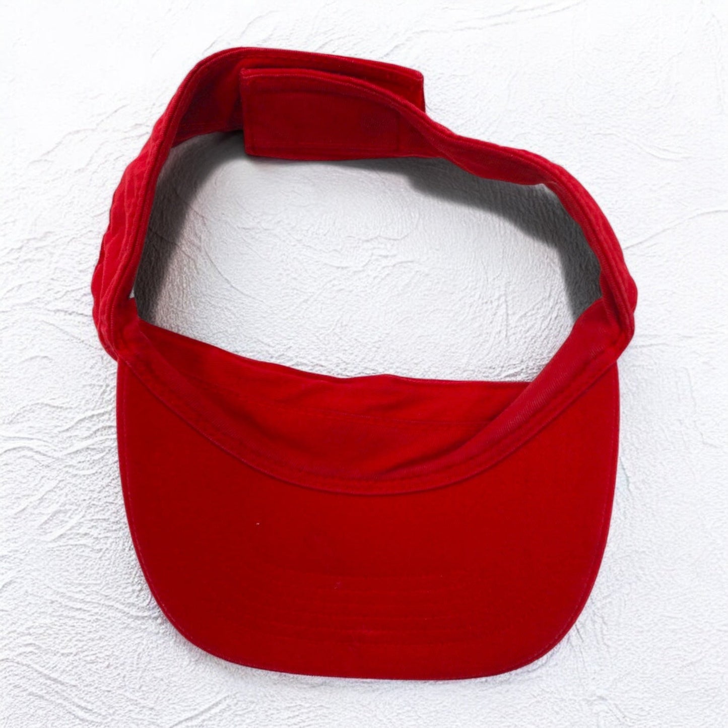 NIKE 90s Sun Visor Cap, Free, Velcro Closure, Red Cotton, Embroidered Swoosh