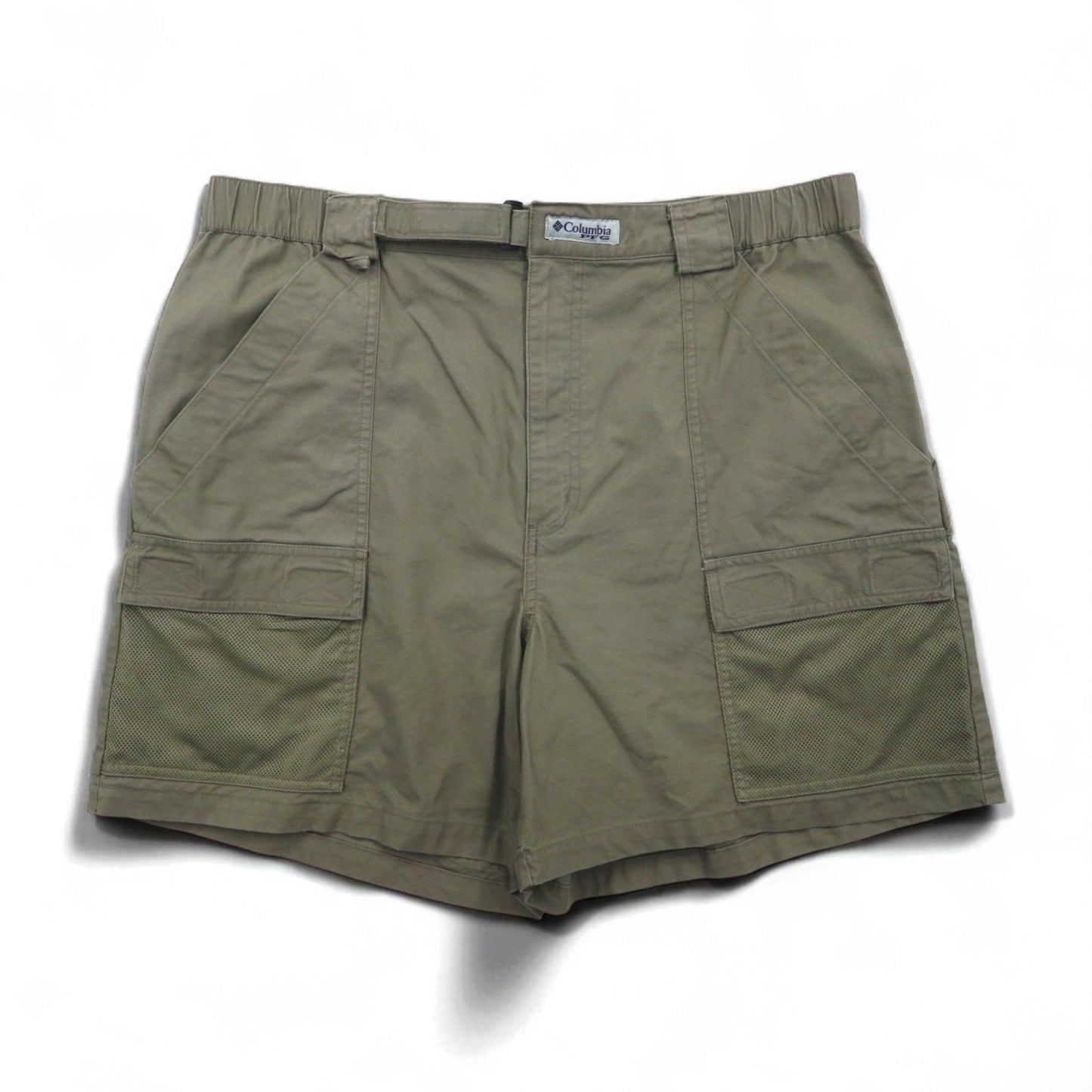 Columbia PFG ブッシュ ショートパンツ L カーキ コットン ポケット FM8100