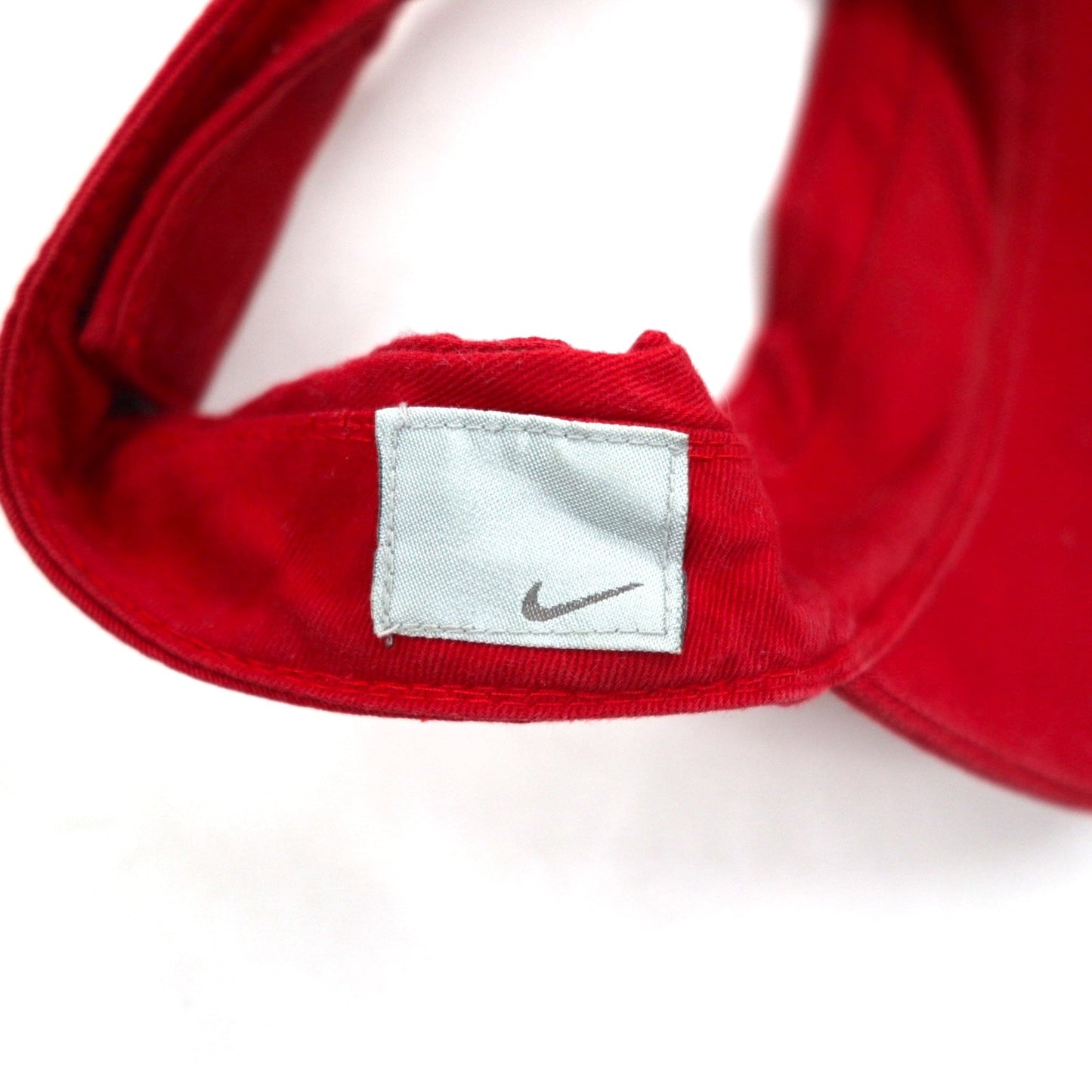 NIKE 90s Sun Visor Cap, Free, Velcro Closure, Red Cotton, Embroidered Swoosh
