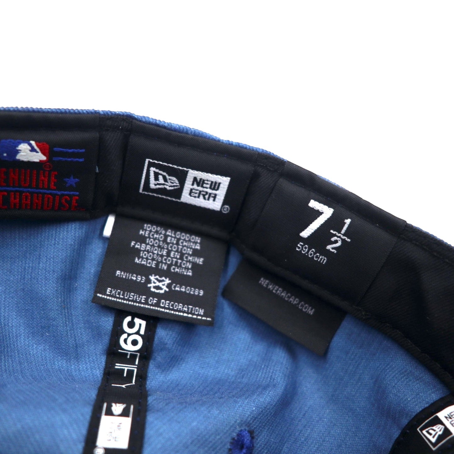 New Era Baseball Cap, 21.5 inches (59.6 cm), Blue Corduroy, MLB, New York Yankees