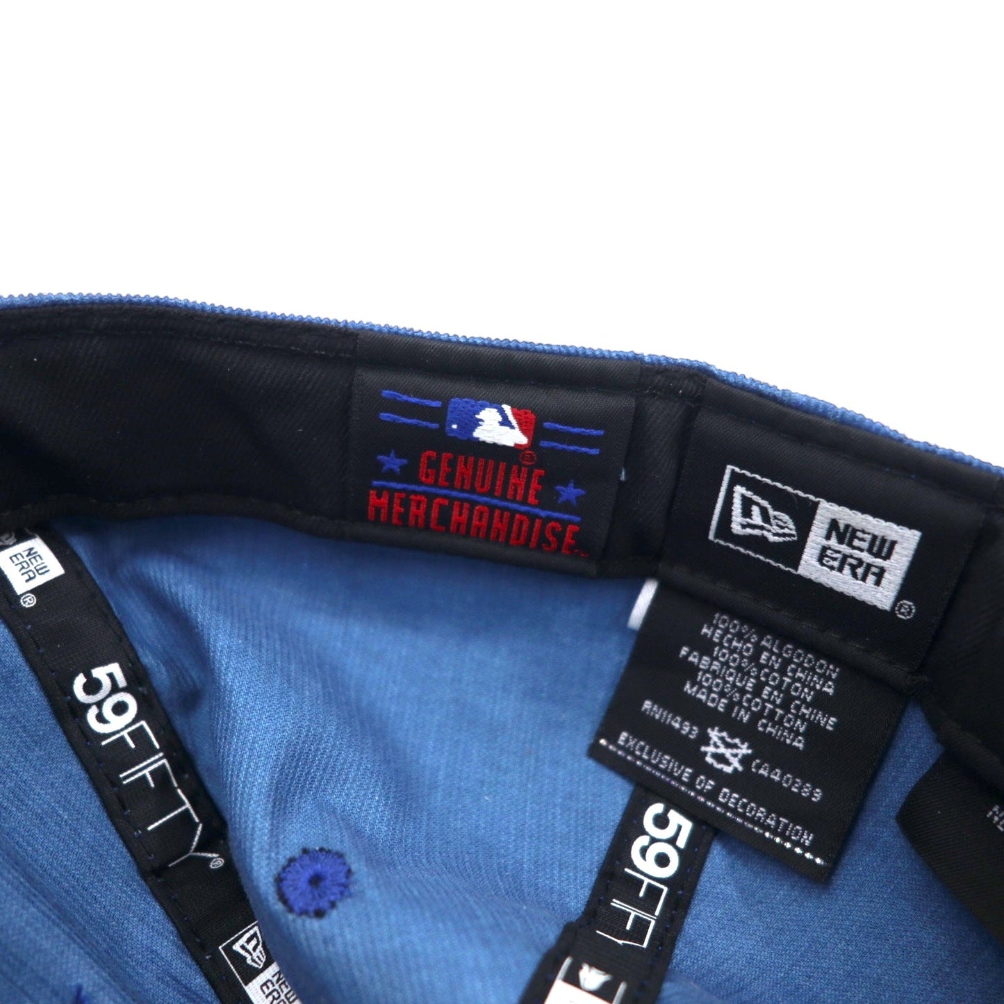 New Era Baseball Cap, 21.5 inches (59.6 cm), Blue Corduroy, MLB, New York Yankees