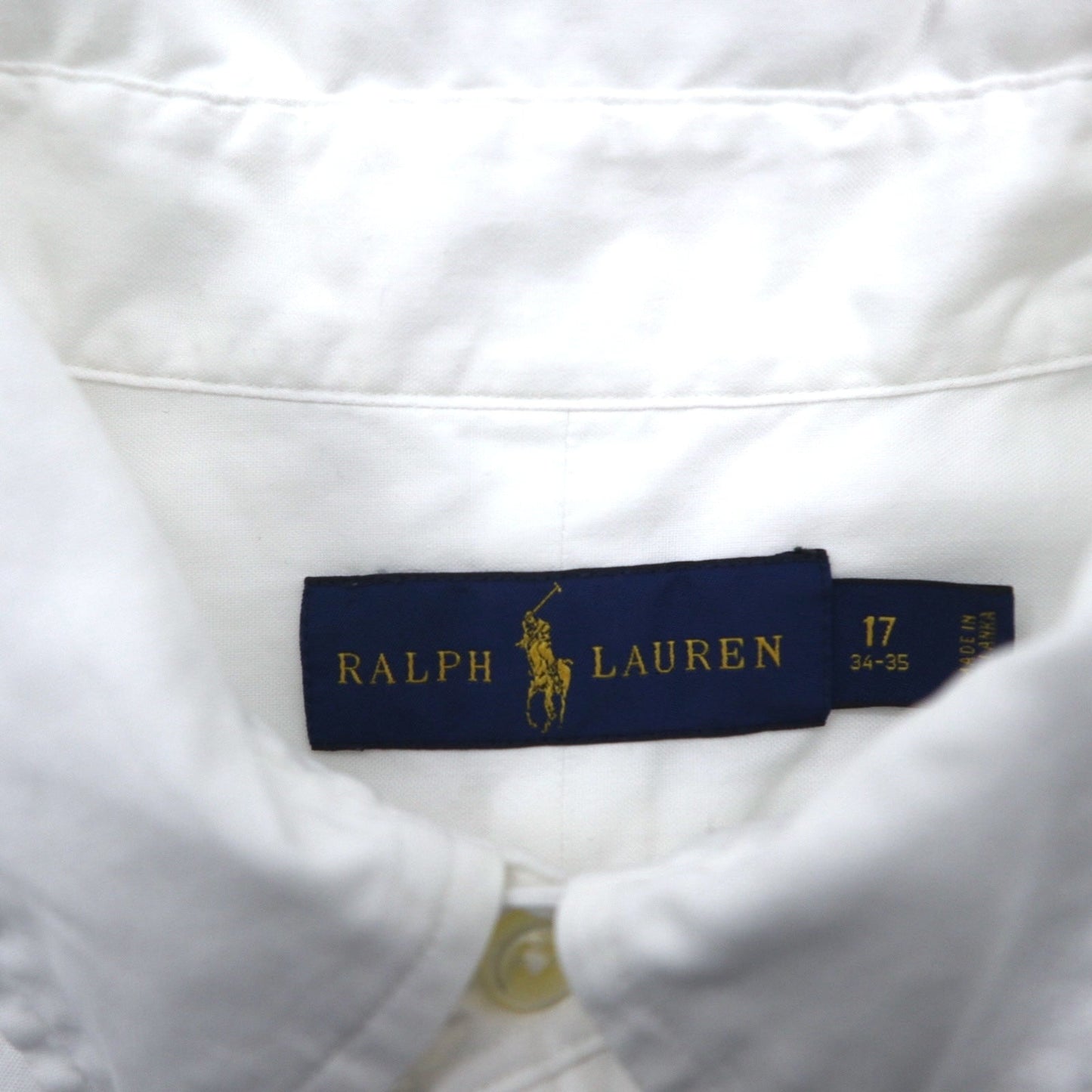 Ralph Lauren ボタンダウン シャツ XL ホワイト コットン スモールポニー刺繡