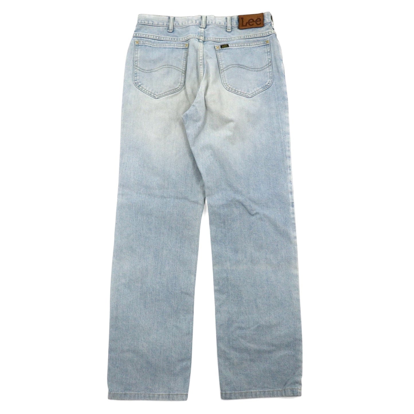 Lee RIDERS Denim Pants, Size L, Blue Cotton, Leather Patch, Zip Fly