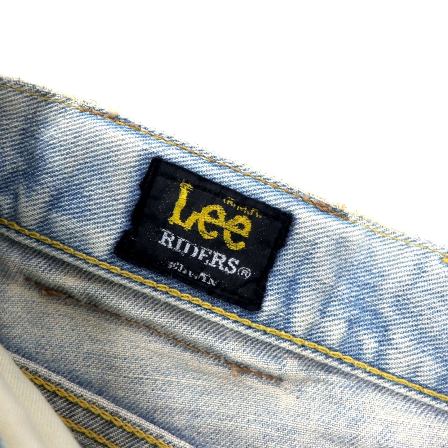 Lee RIDERS Denim Pants, Size L, Blue Cotton, Leather Patch, Zip Fly