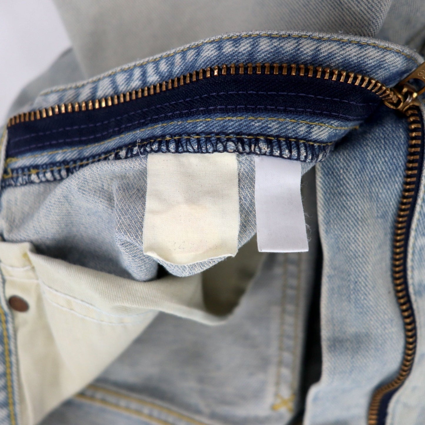 Lee RIDERS Denim Pants, Size L, Blue Cotton, Leather Patch, Zip Fly