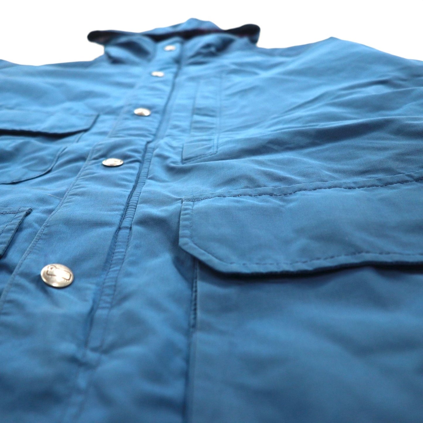 Woolrich 80年代 USA製 マウンテンパーカー L ネイビー ブランケットライナー ダブルジップ ウエスト ドローコード