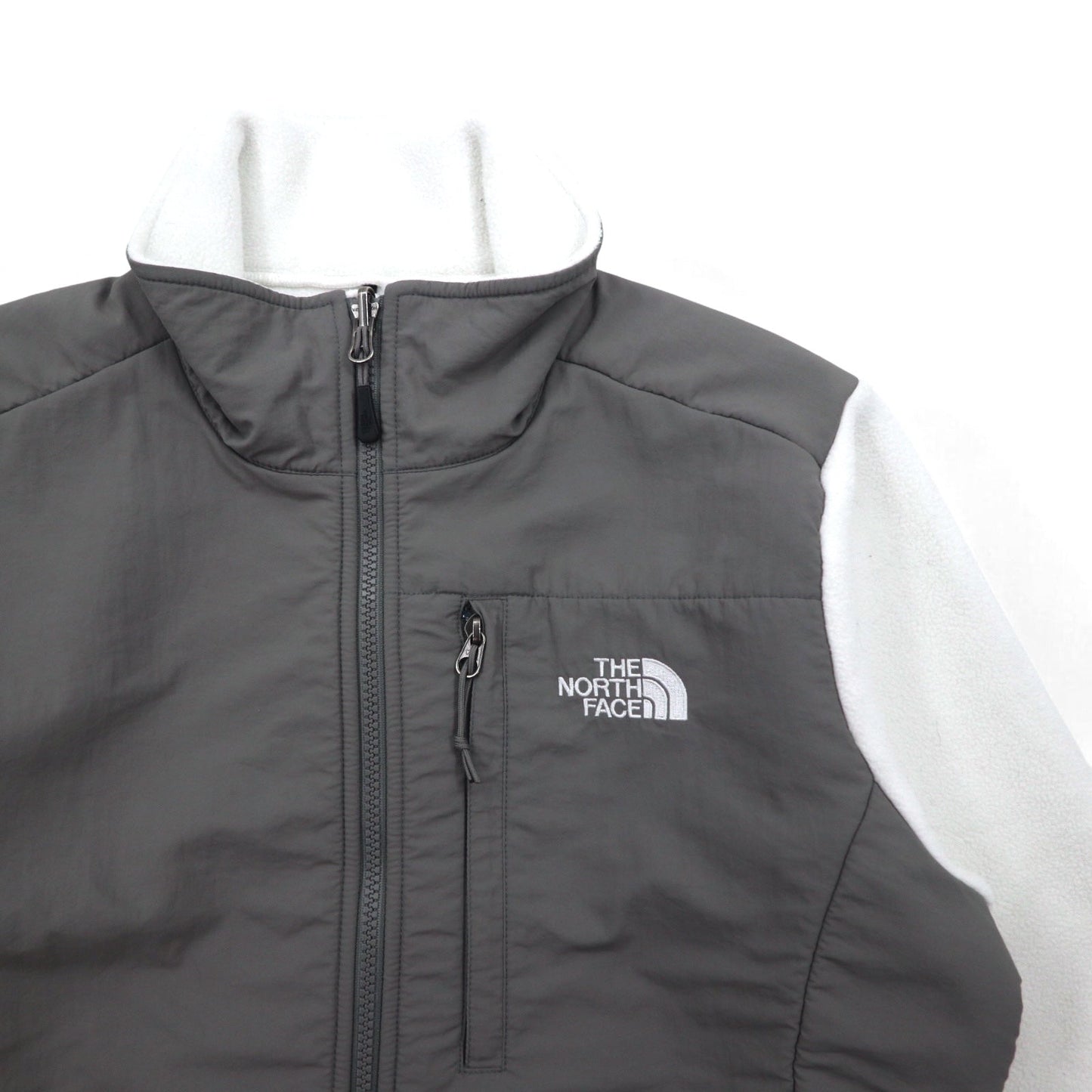 THE NORTH FACE デナリジャケット POLARTEC ポーラテック フリースジャケット M ホワイト グレー US規格