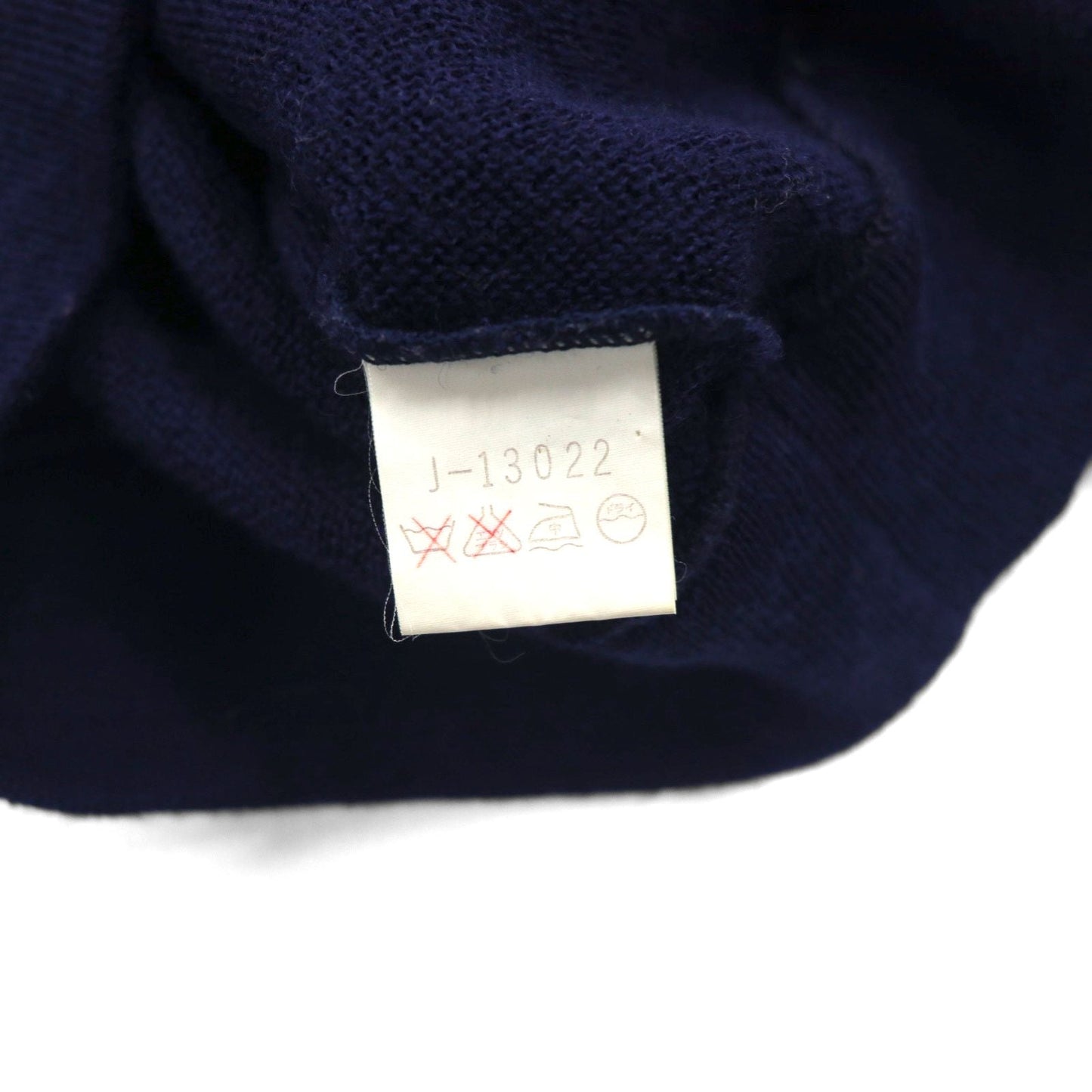 CHEMISE LACOSTE 80年代 日本製 Vネック ニット セーター S ネイビー ワンポイントロゴ