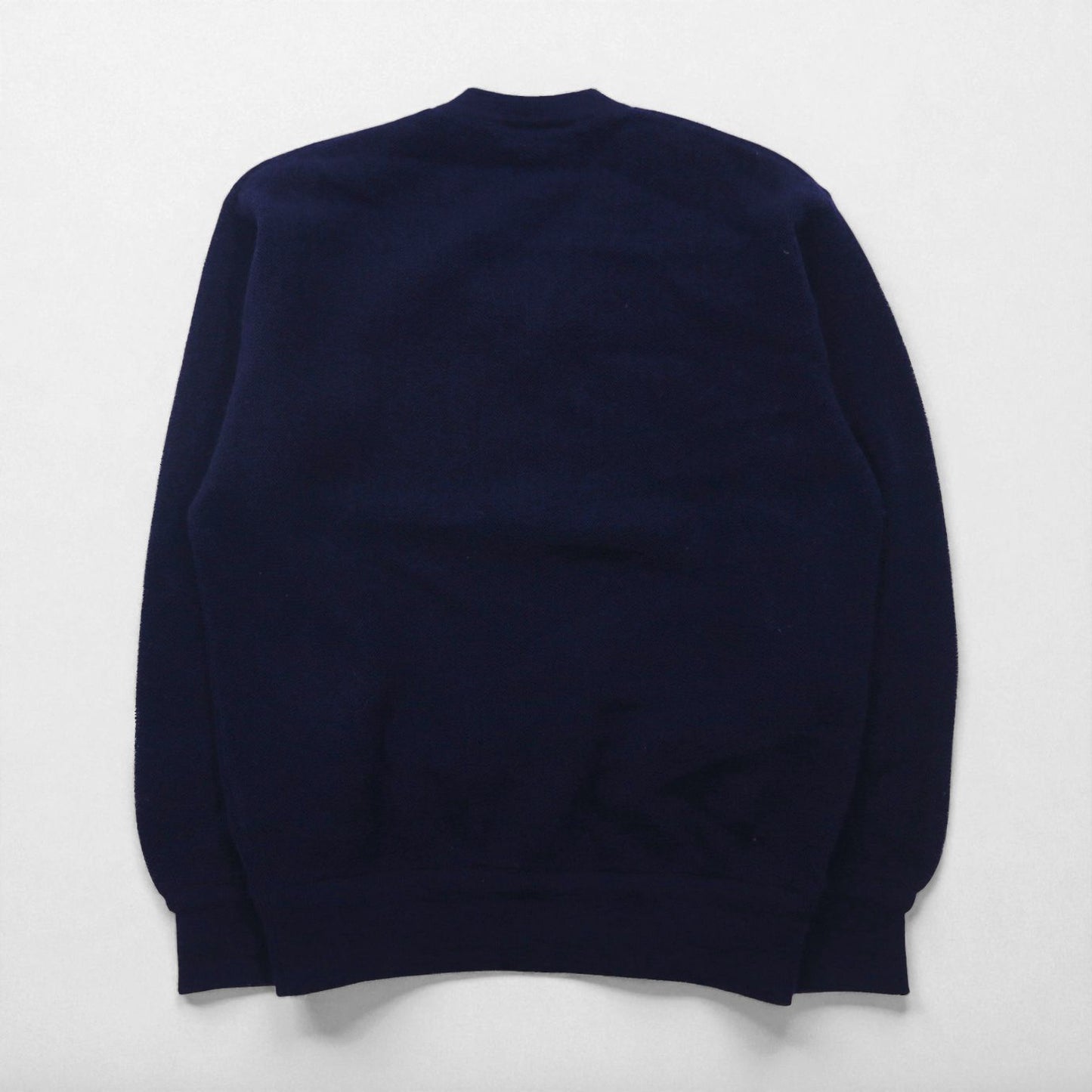 CHEMISE LACOSTE 80年代 日本製 Vネック ニット セーター S ネイビー ワンポイントロゴ