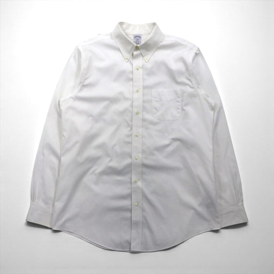 Brooks Brothers ボタンダウン シャツ XL ホワイト コットン ブロード 胸ポケット REGENT ノンアイロン