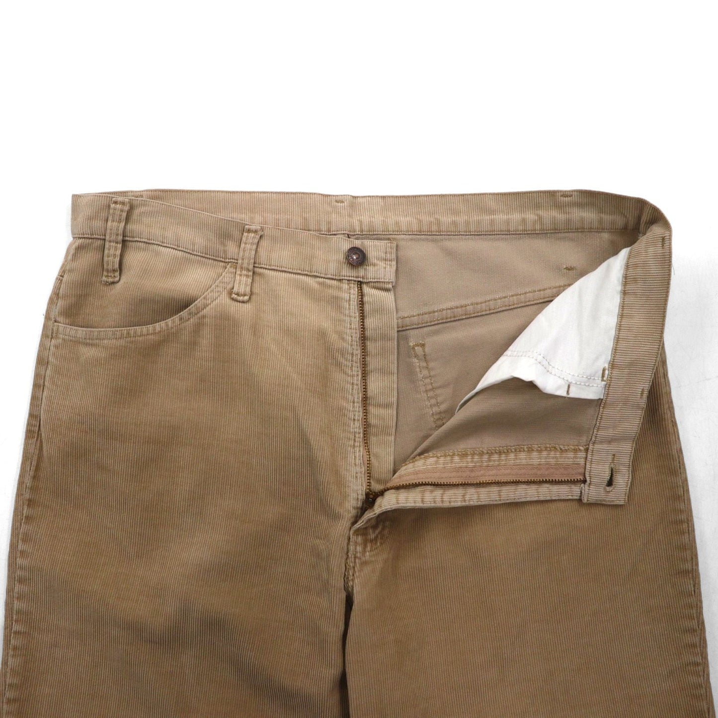 Levi's 80年代 白タブ 519 コーデュロイ チノパンツ ワークパンツ L ベージュ SCOVILジップ ボタン裏698