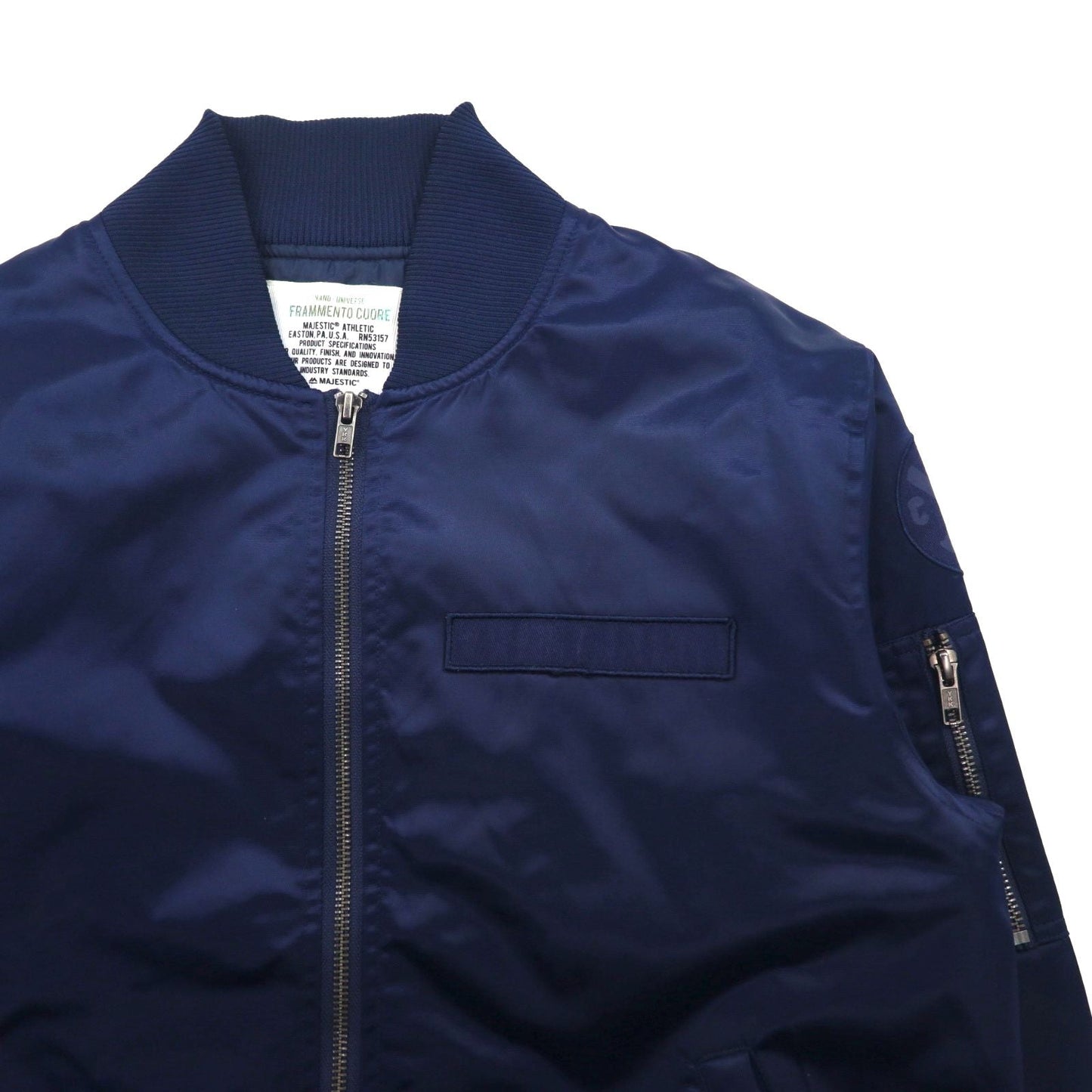MAJESTIC ナイロン MA-1 フライトジャケット M ネイビー 中綿 XM23-MAJ-0010-NVY5 nano universe別注