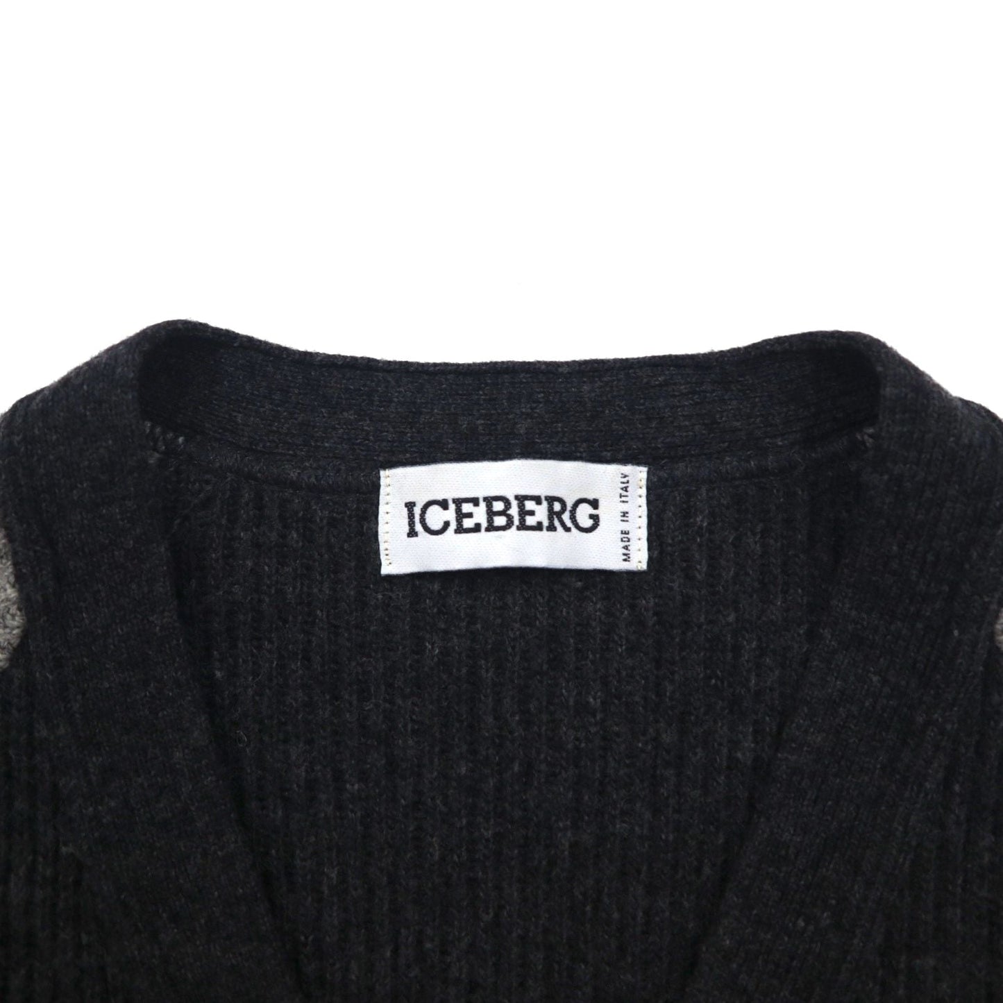 ICEBERG × DC COMICS バットマン 90年代 イタリア製 ニット カーディガン M ウール