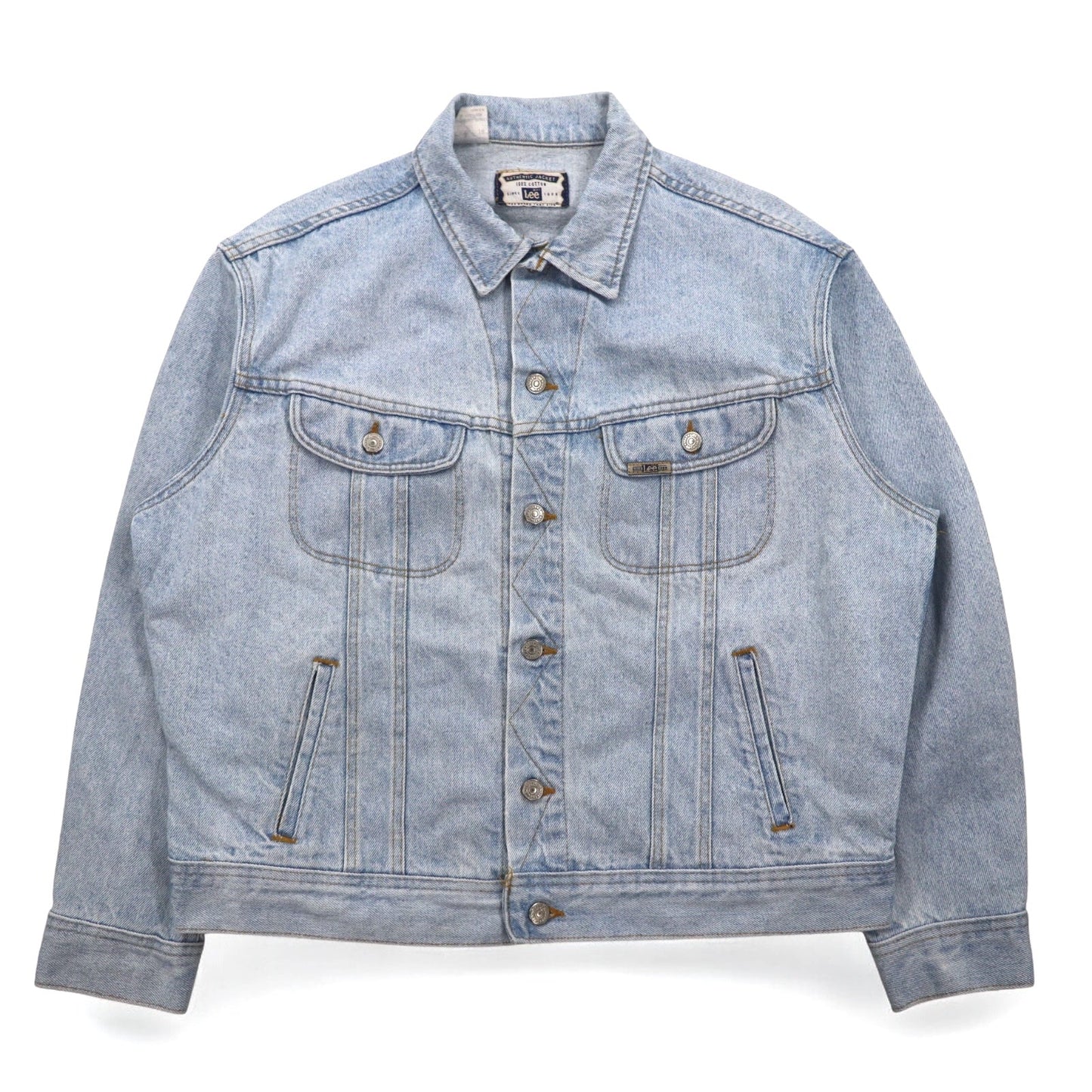 Lee 90年代 USA製 AUTHENTIC JACKET デニムジャケット Gジャン L ブルー アイスウォッシュ