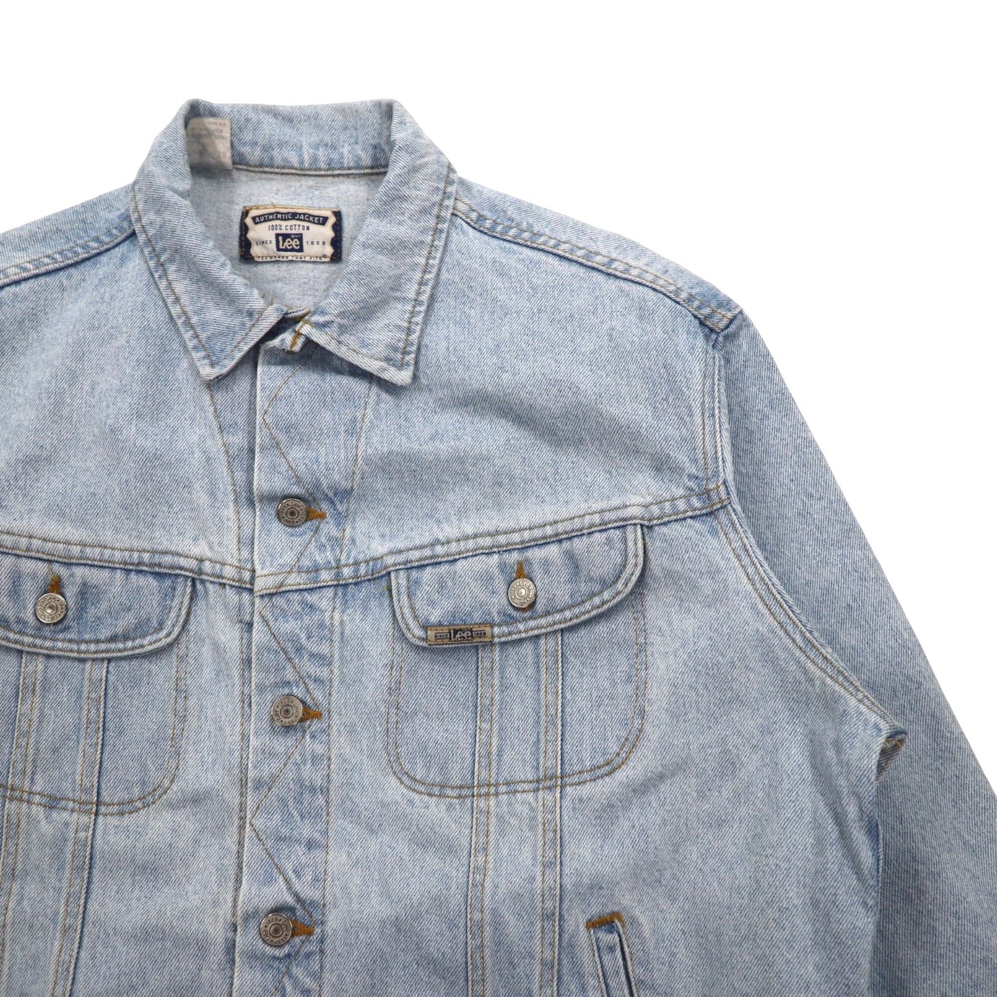 Lee 90年代 USA製 AUTHENTIC JACKET デニムジャケット Gジャン L ブルー アイスウォッシュ