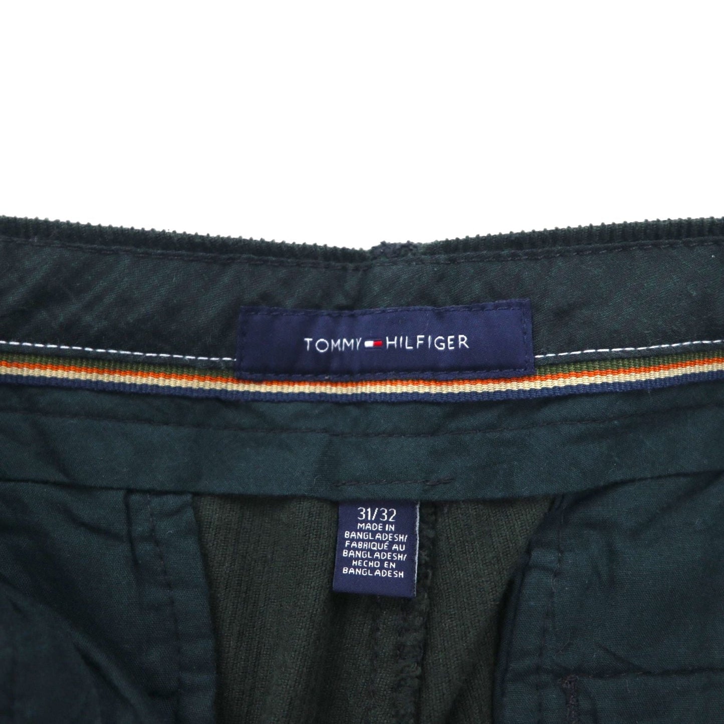 TOMMY HILFIGER コーデュロイ チノパンツ ワークパンツ M グリーン コットン