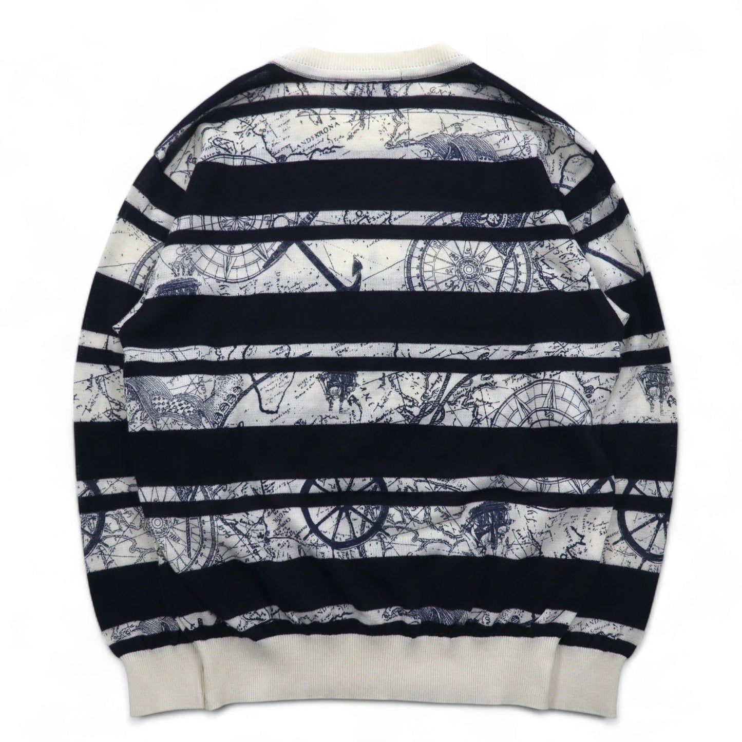 Vintage 90s Retro Striped Sweater WHIVY Linen Knit Sweater, Size M, White, Striped, All-Over Print, Linen
