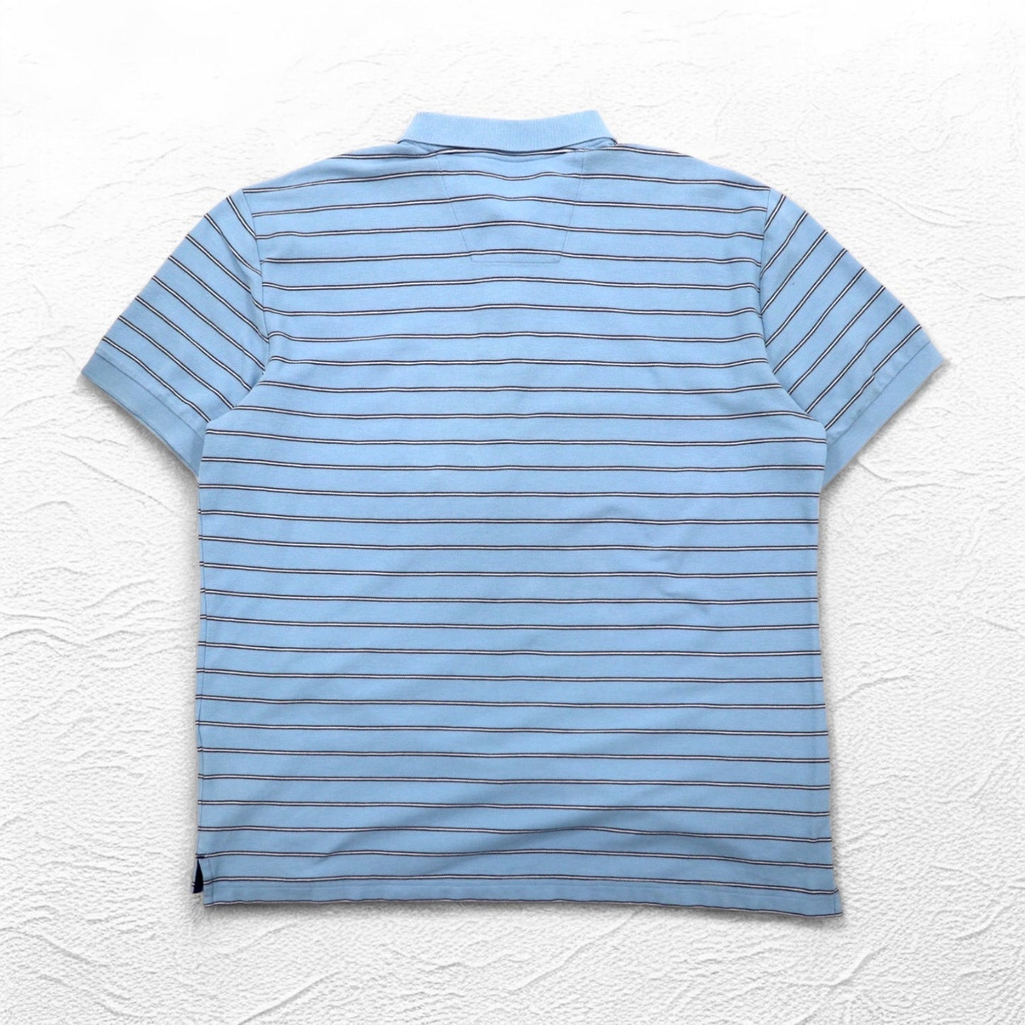 NAUTICA Classic Fit Polo Shirt, XL, Blue, Striped, Classic Fit, One-Point Logo Embroidery