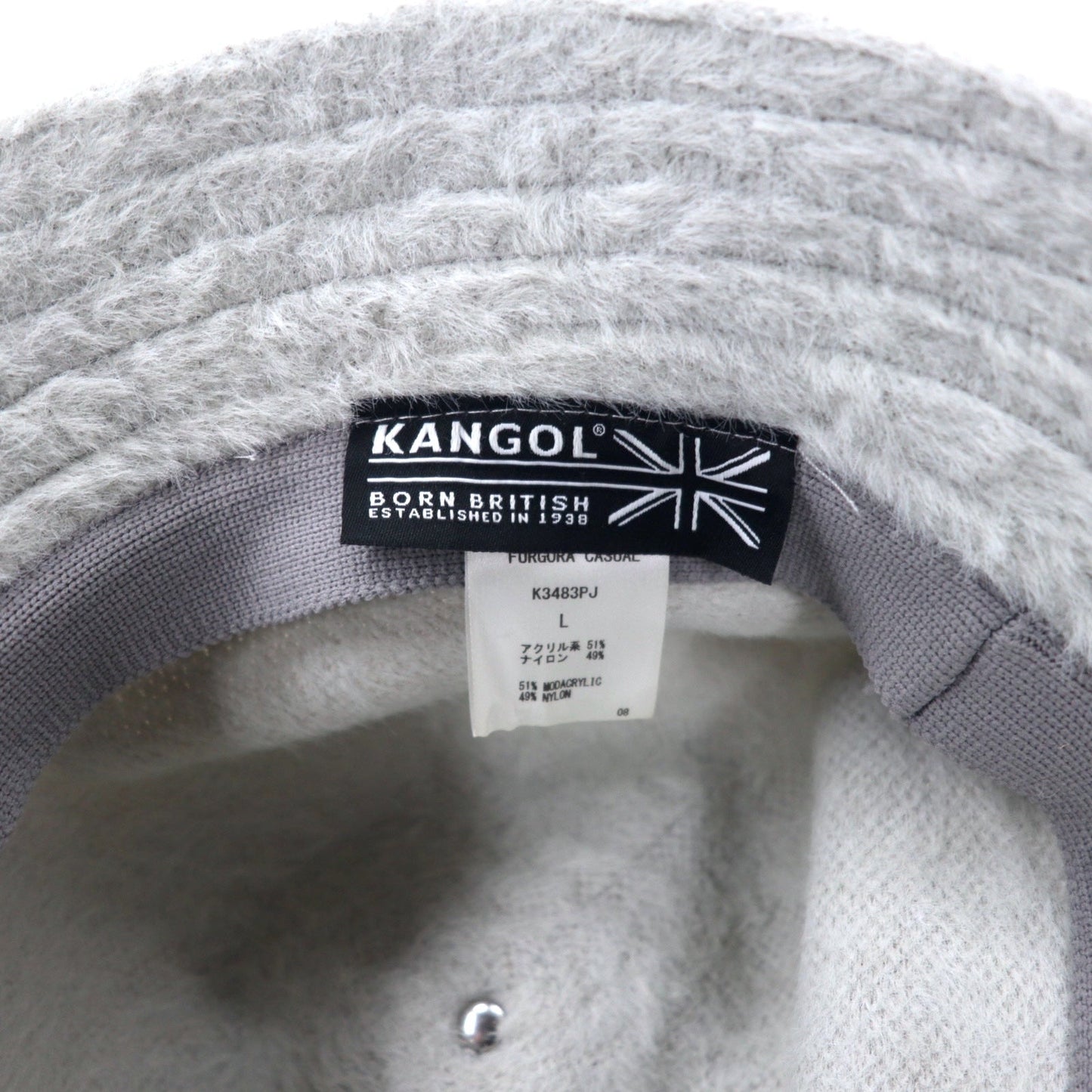 KANGOL x OVERRIDE Bucket Hat, Large, Gray, Acrylic, Synthetic Furgora Casual, K3483PJ