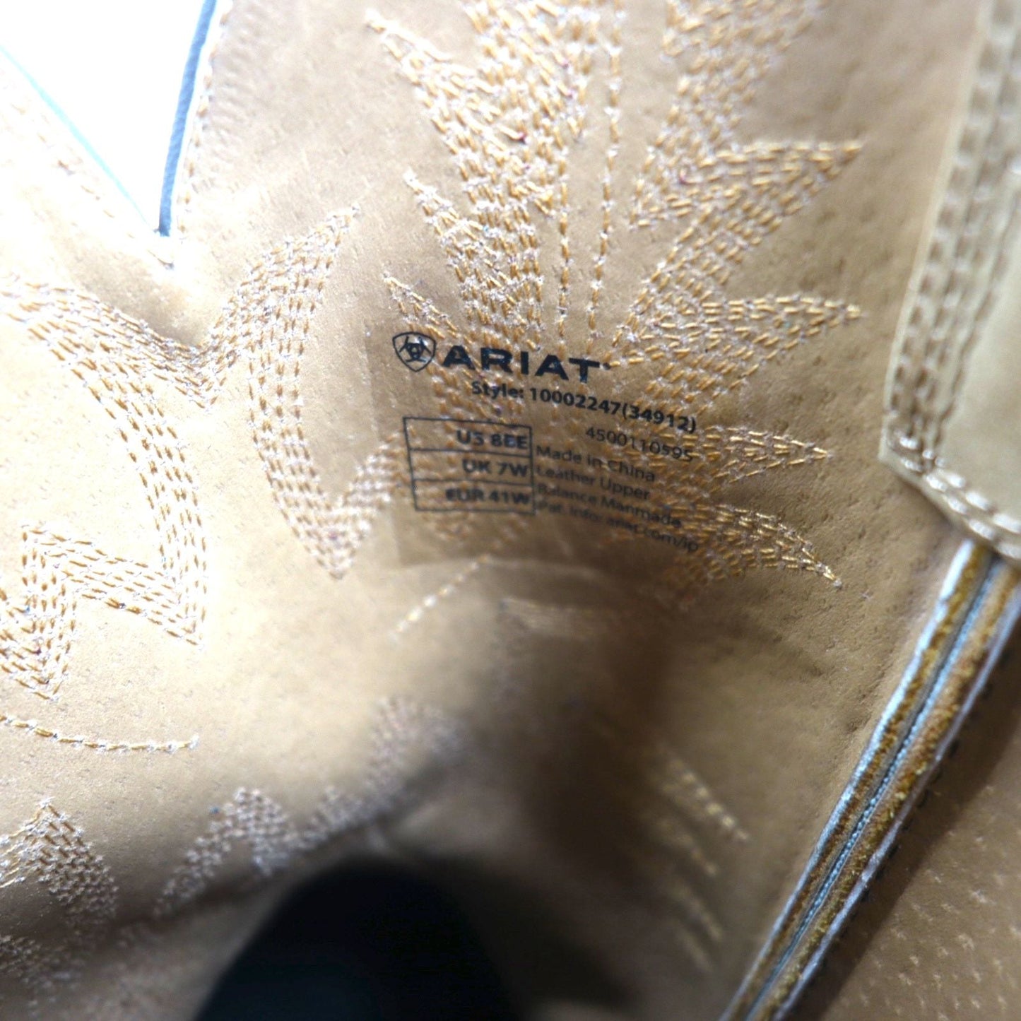 ARIAT カウボーイ ウエスタンブーツ 26cm ツートーン HERITAGE STOCKMAN グッドイヤーウェルト製法 カービング ステッチ 刺繍 ローパー 10002247