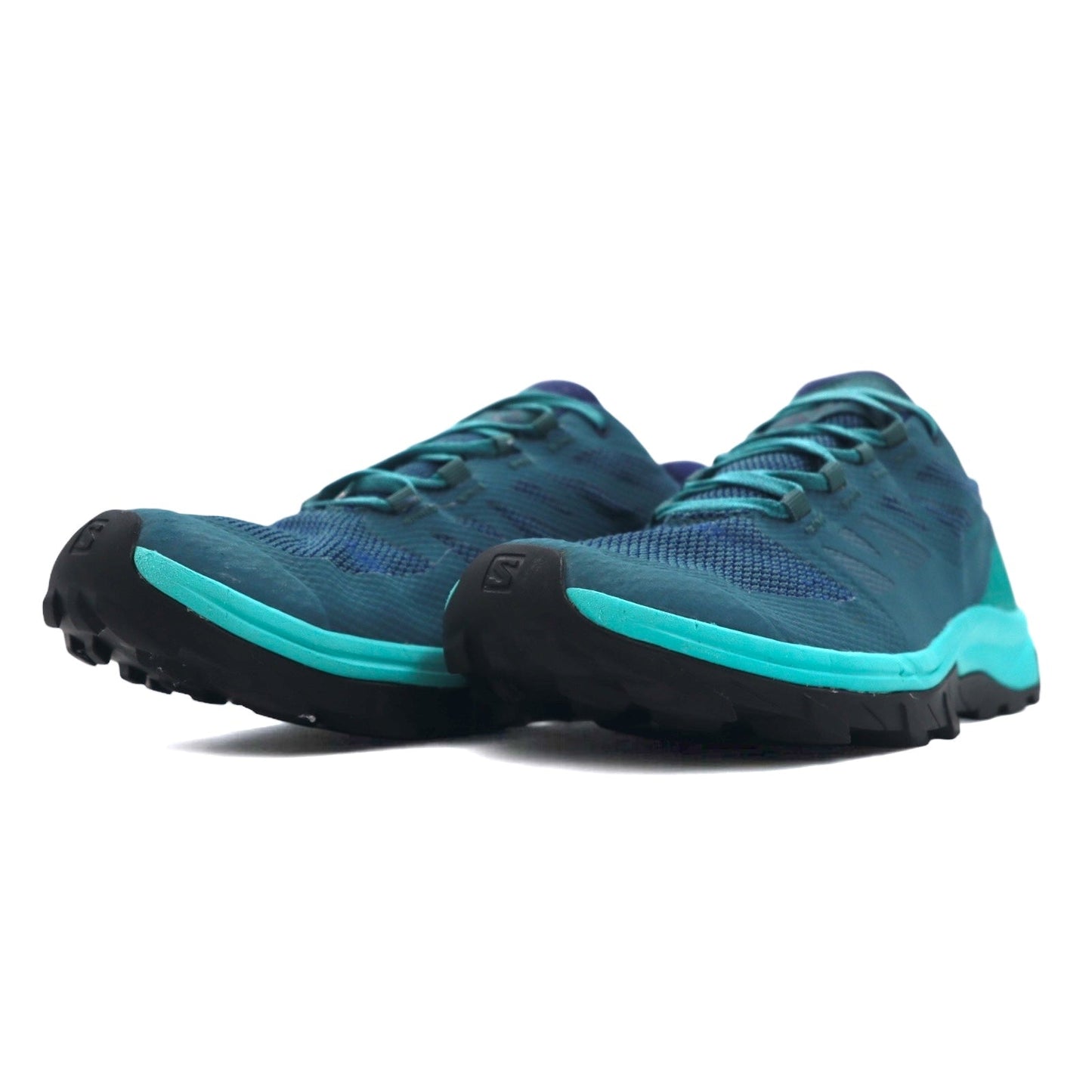 SALOMON GORE-TEX Trail Sneakers, Size 26.5cm, Green/Navy, 145464