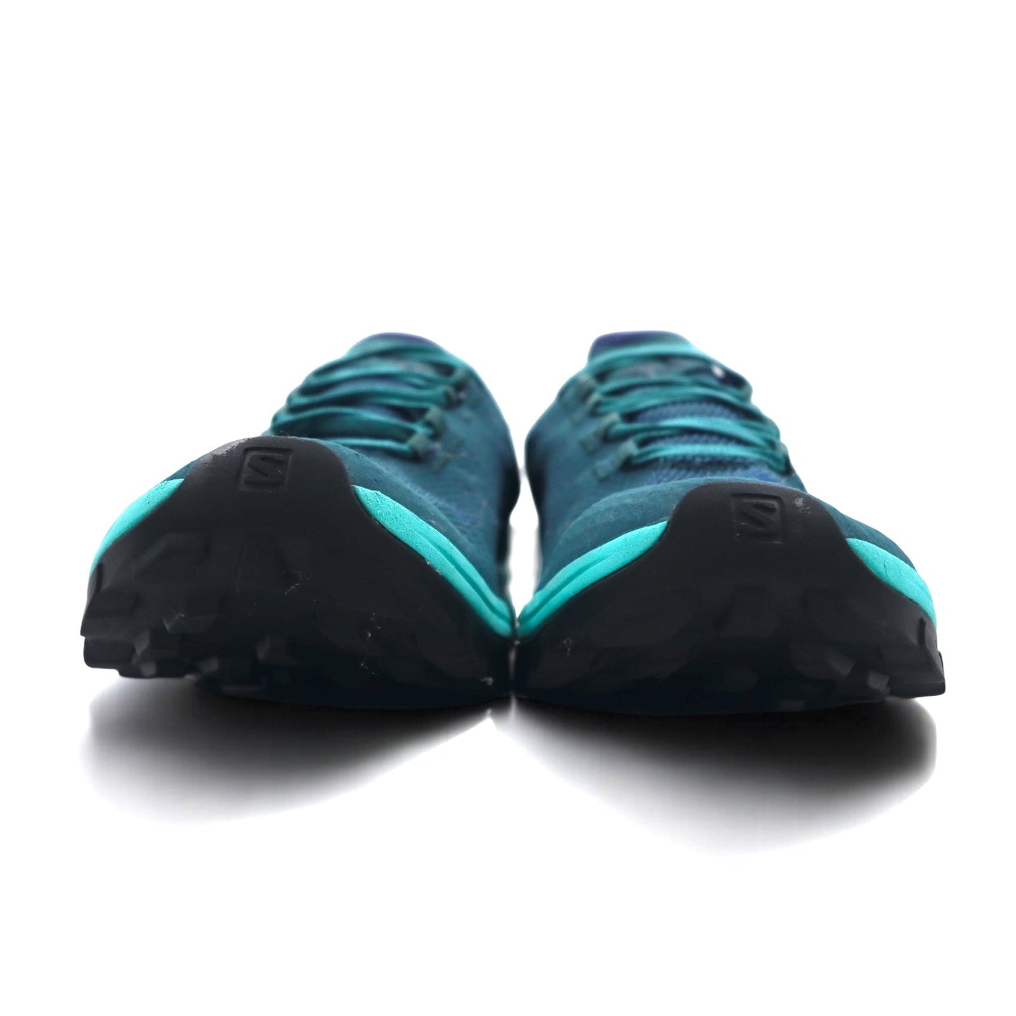 SALOMON GORE-TEX Trail Sneakers, Size 26.5cm, Green/Navy, 145464
